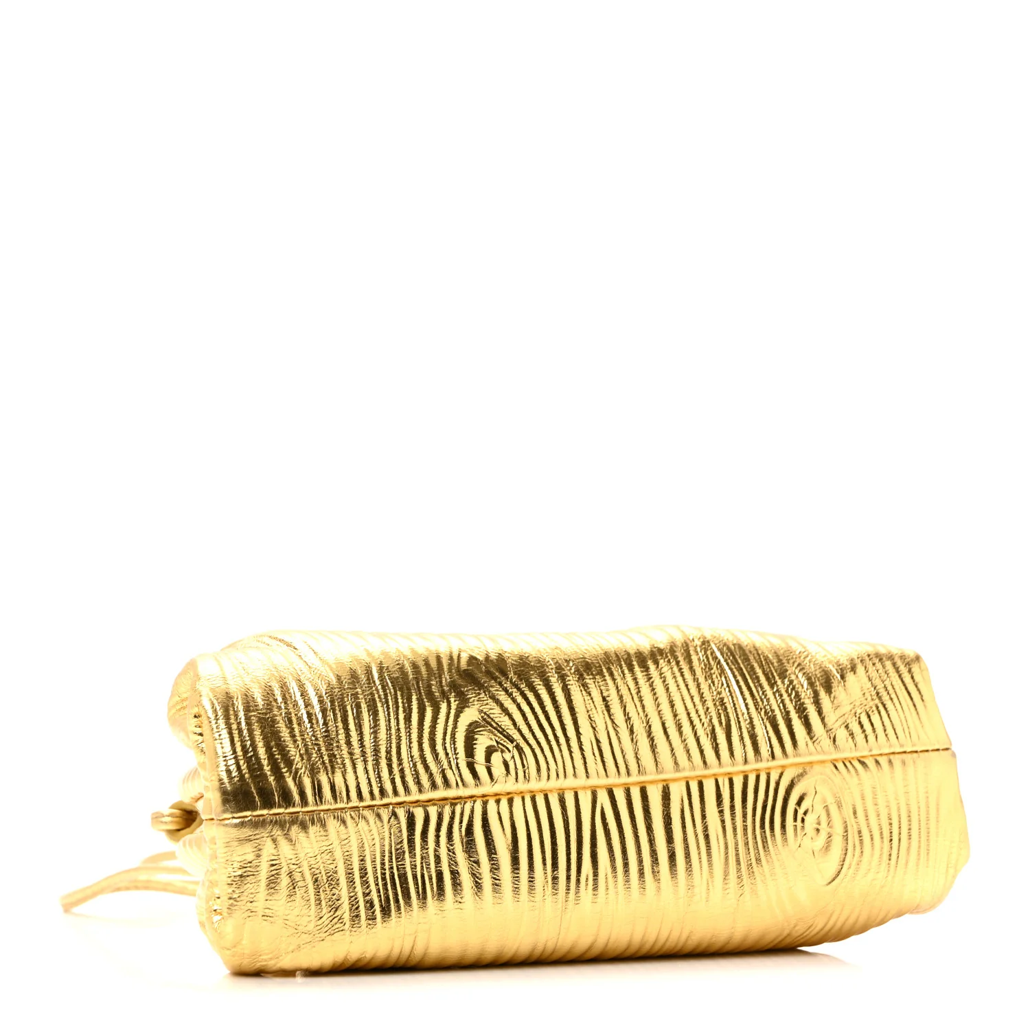 Metallic Bark Calfskin The Mini Pouch Gold - Image 10