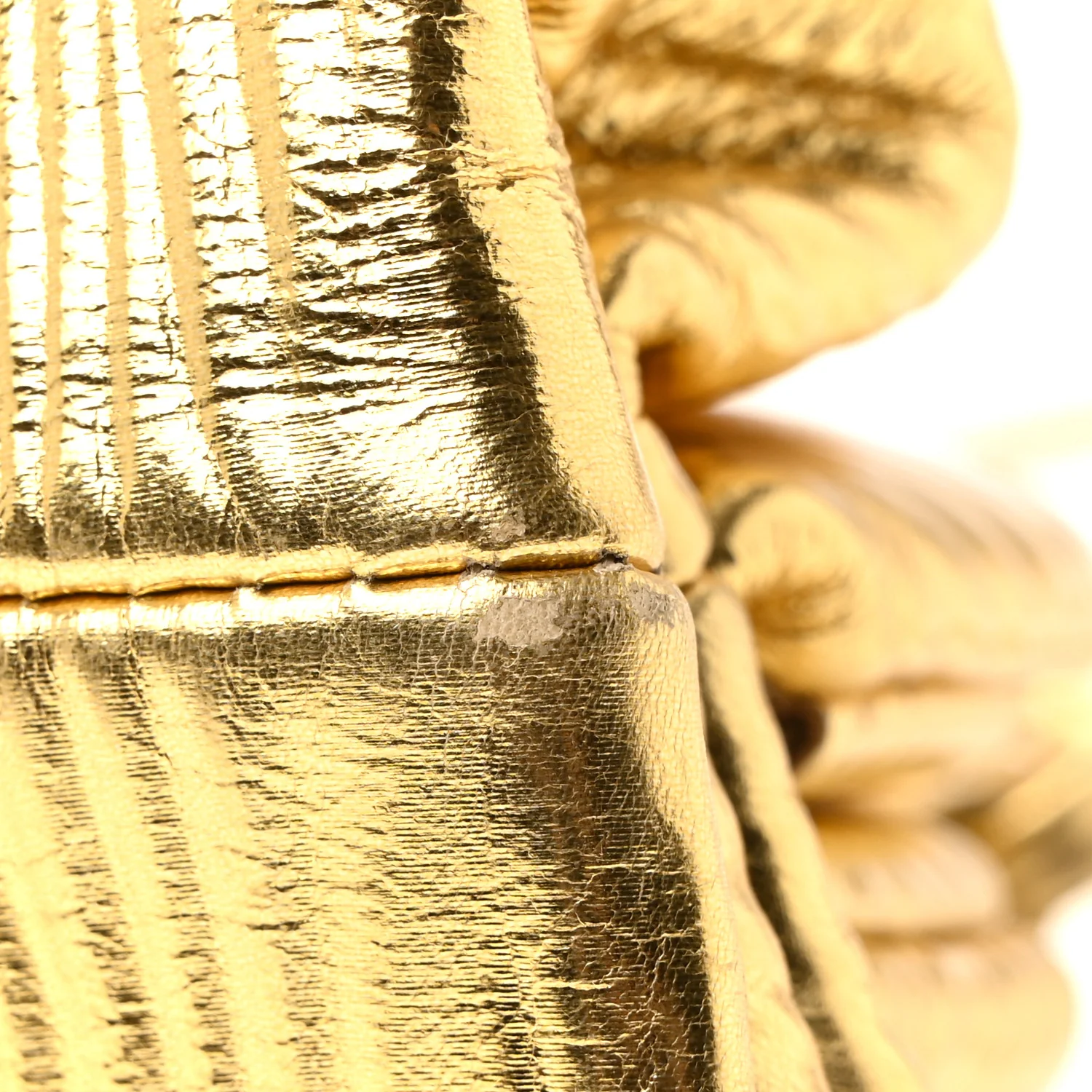 Metallic Bark Calfskin The Mini Pouch Gold - Image 29