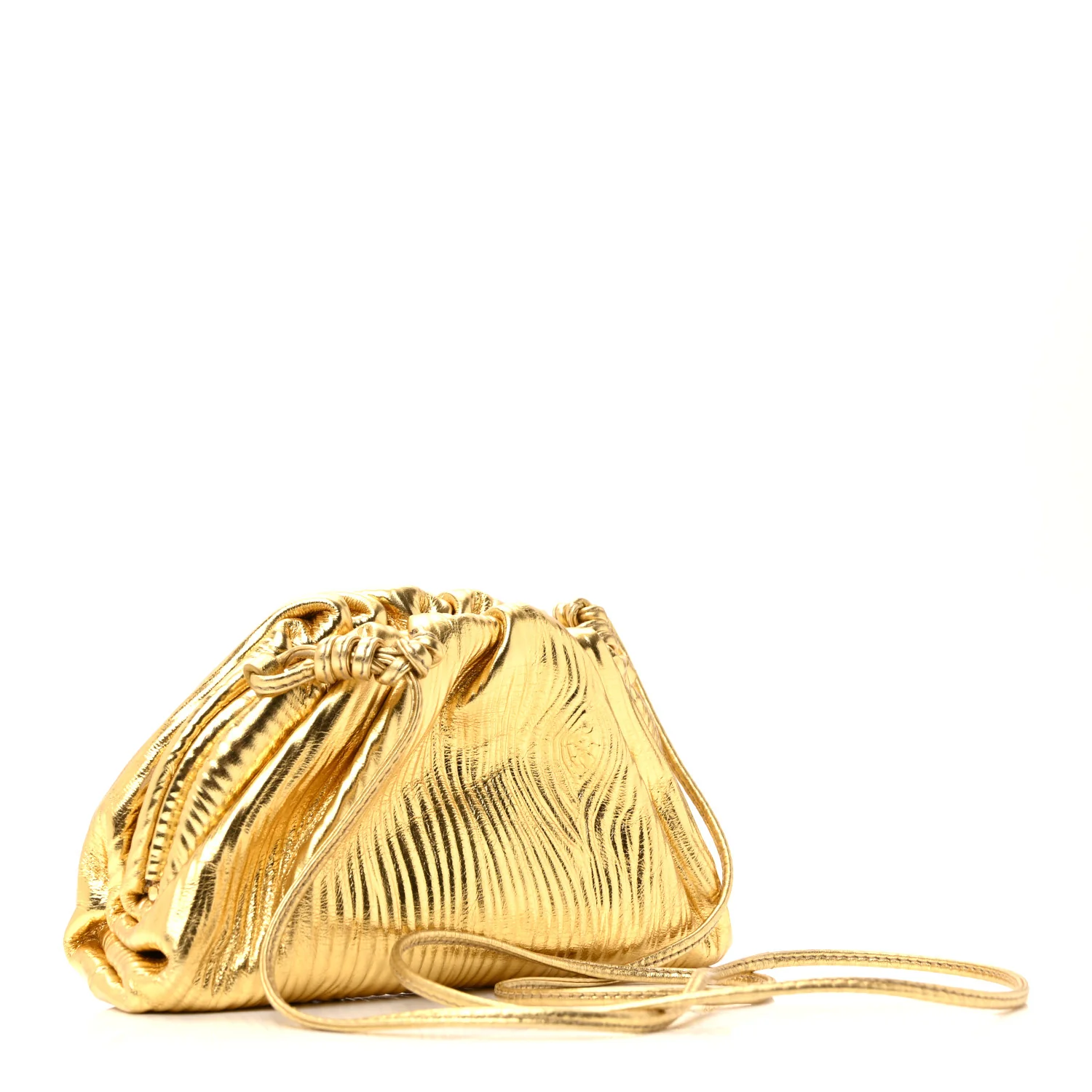 Metallic Bark Calfskin The Mini Pouch Gold - Image 5