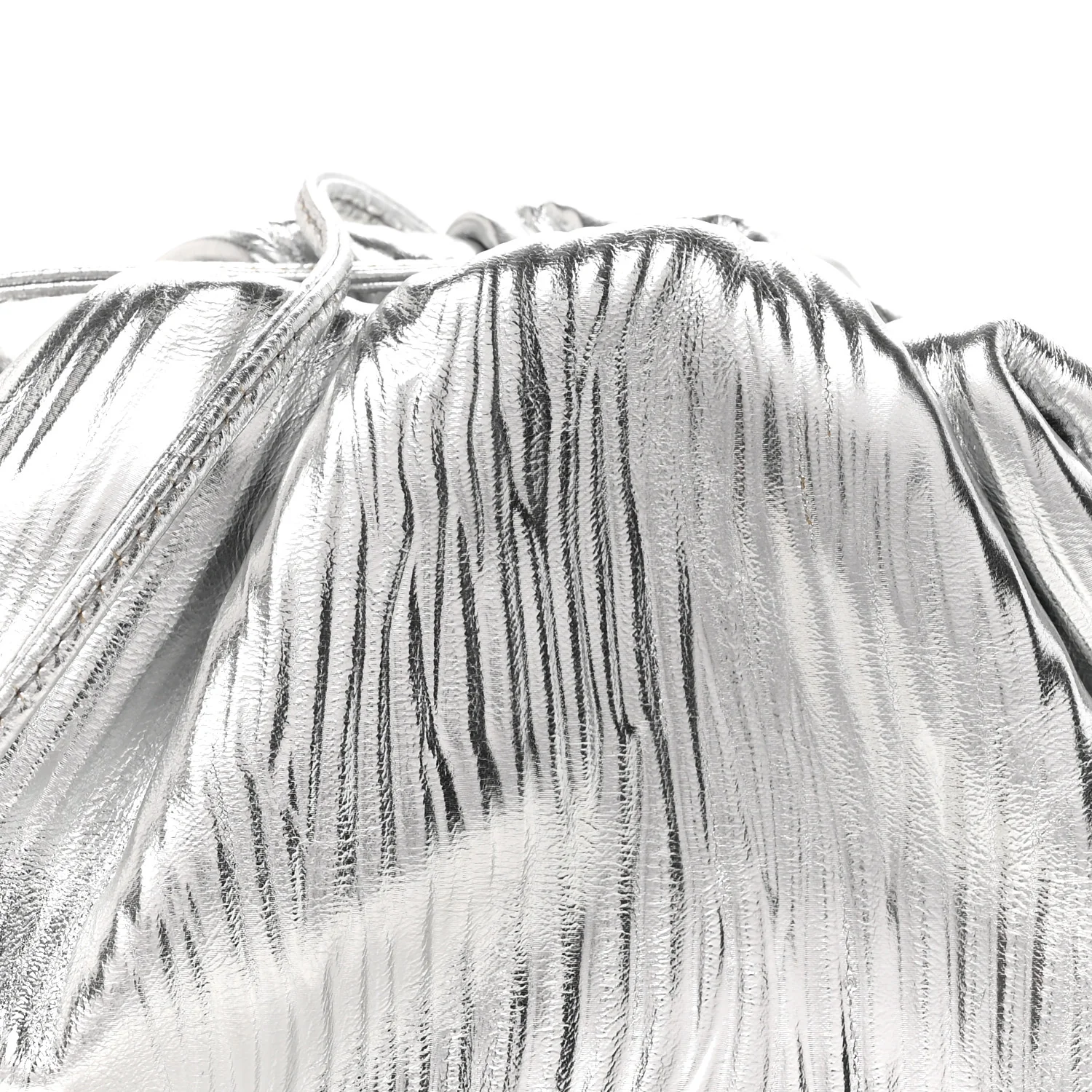 Metallic Bark Calfskin The Mini Pouch Silver - Image 8