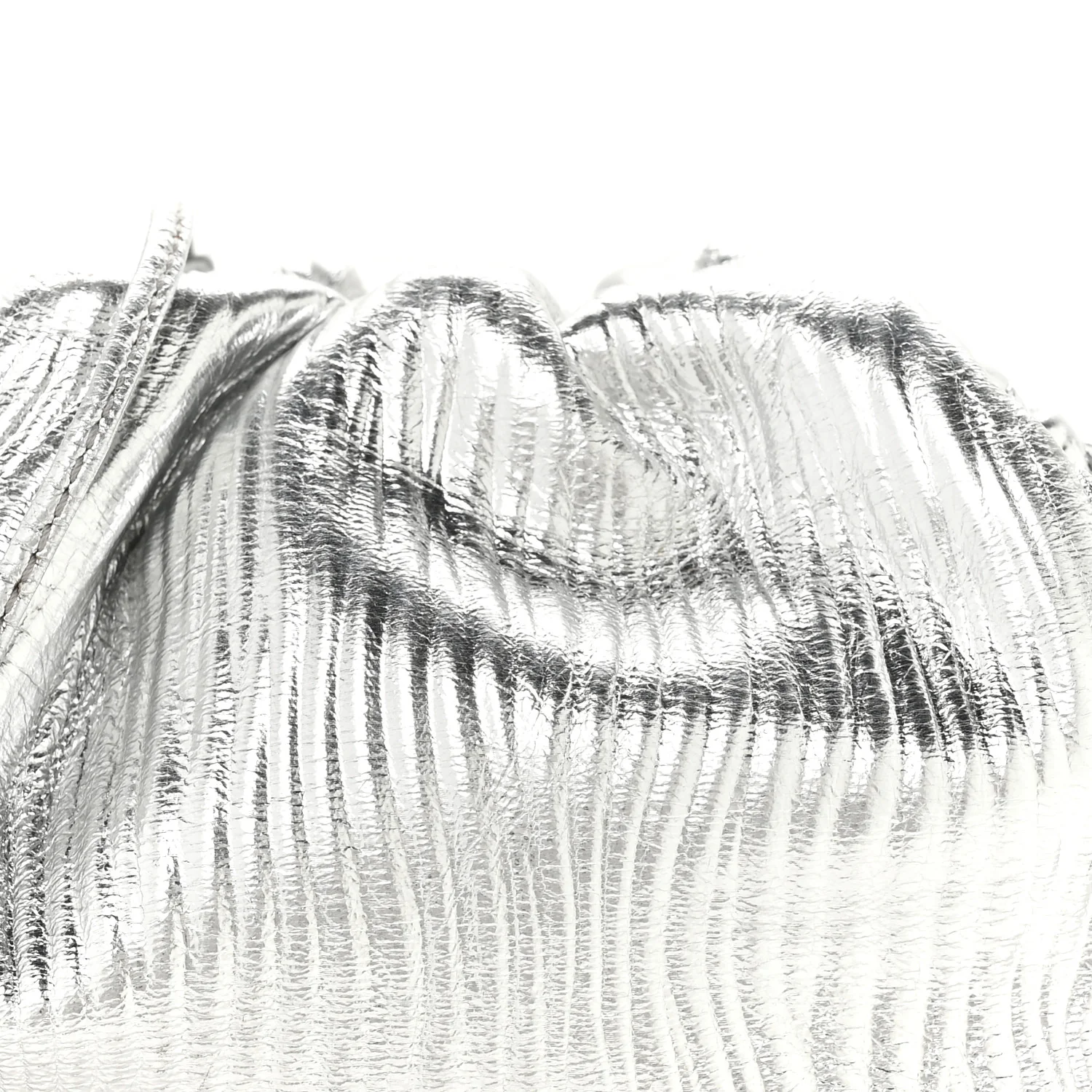Metallic Bark Calfskin The Mini Pouch Silver - Image 8