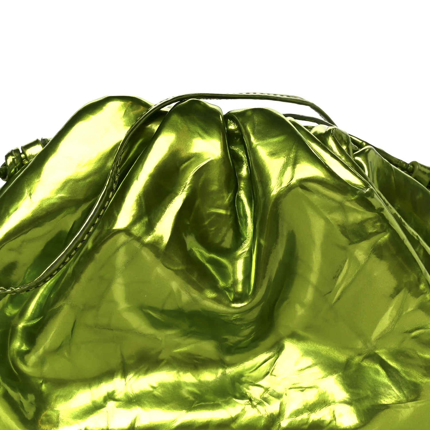 Metallic Crushed Calfskin The Mini Pouch Chlorophyll - Image 10