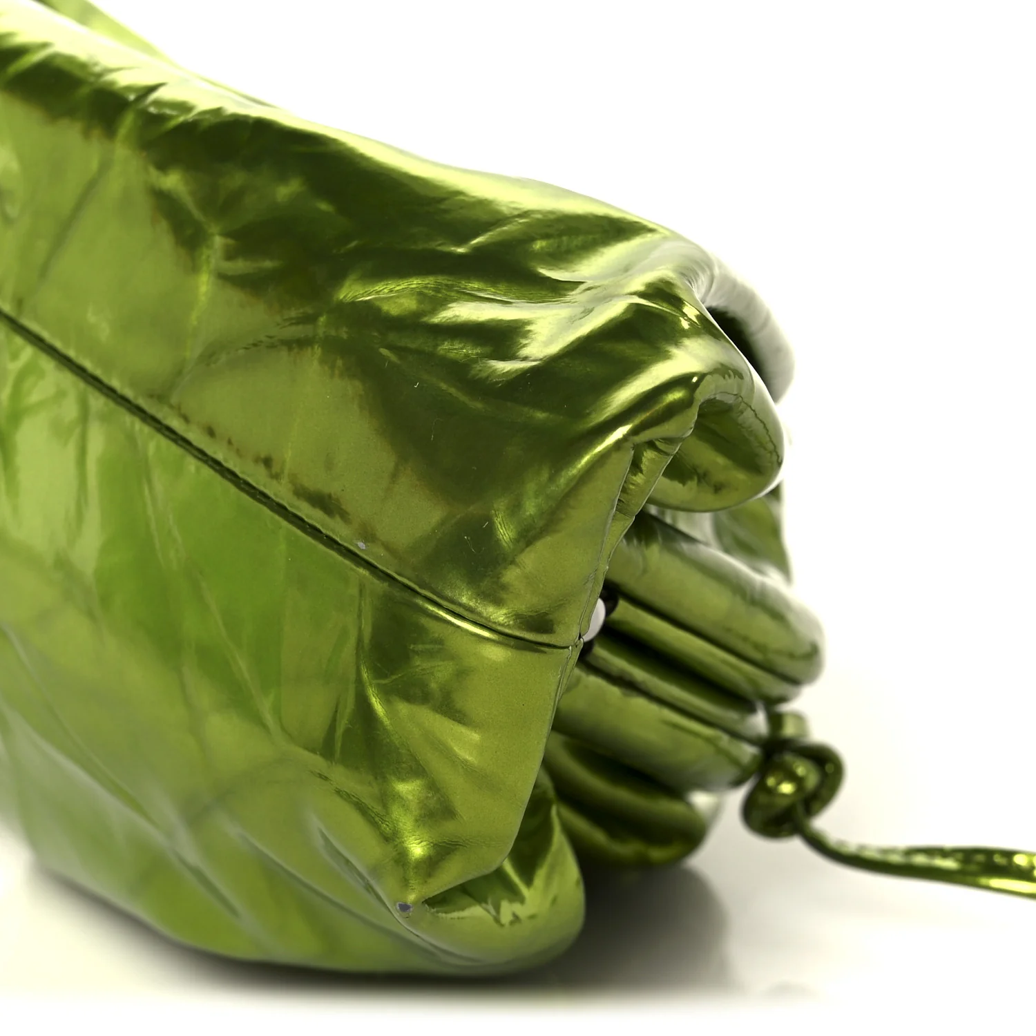 Metallic Crushed Calfskin The Mini Pouch Chlorophyll - Image 12