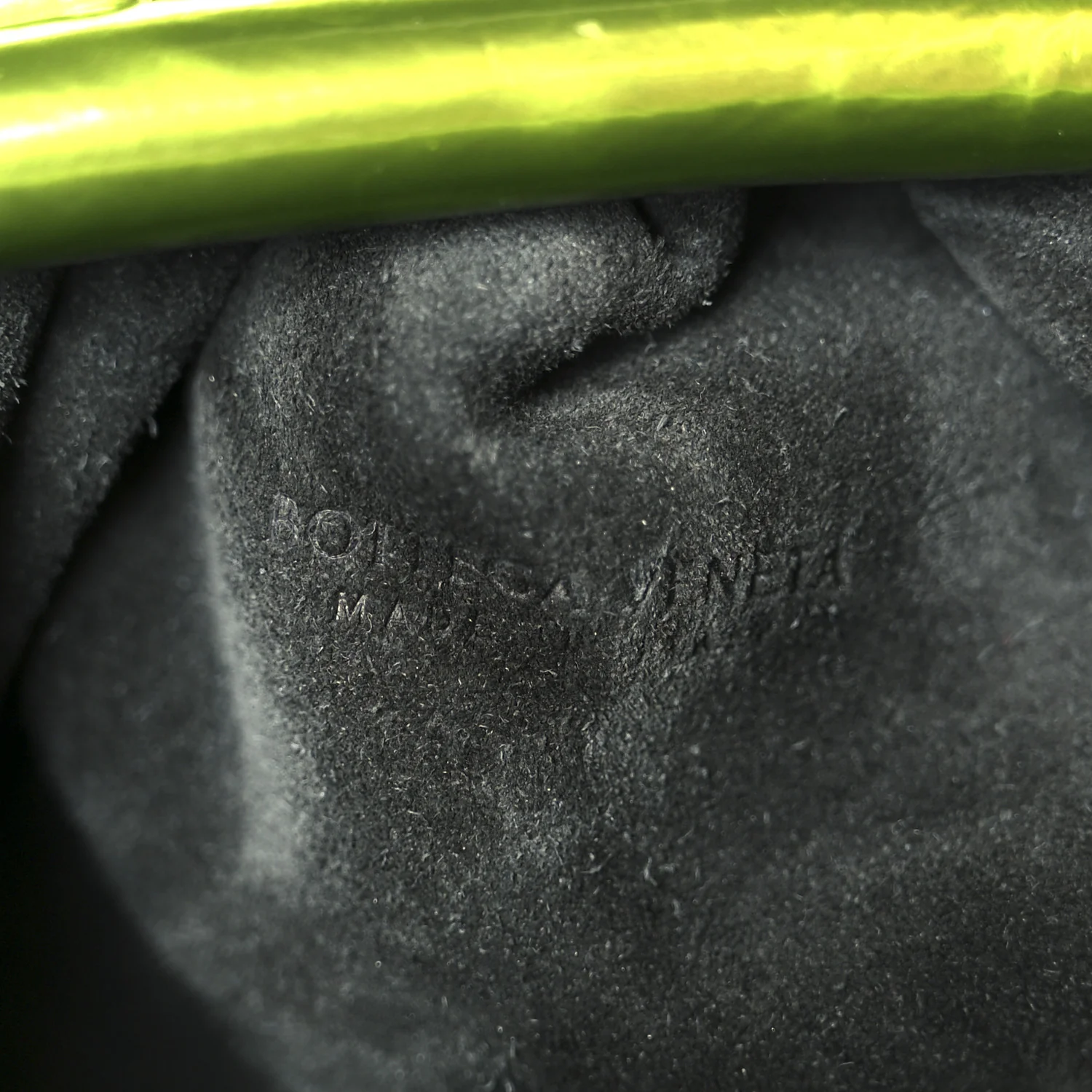 Metallic Crushed Calfskin The Mini Pouch Chlorophyll - Image 7