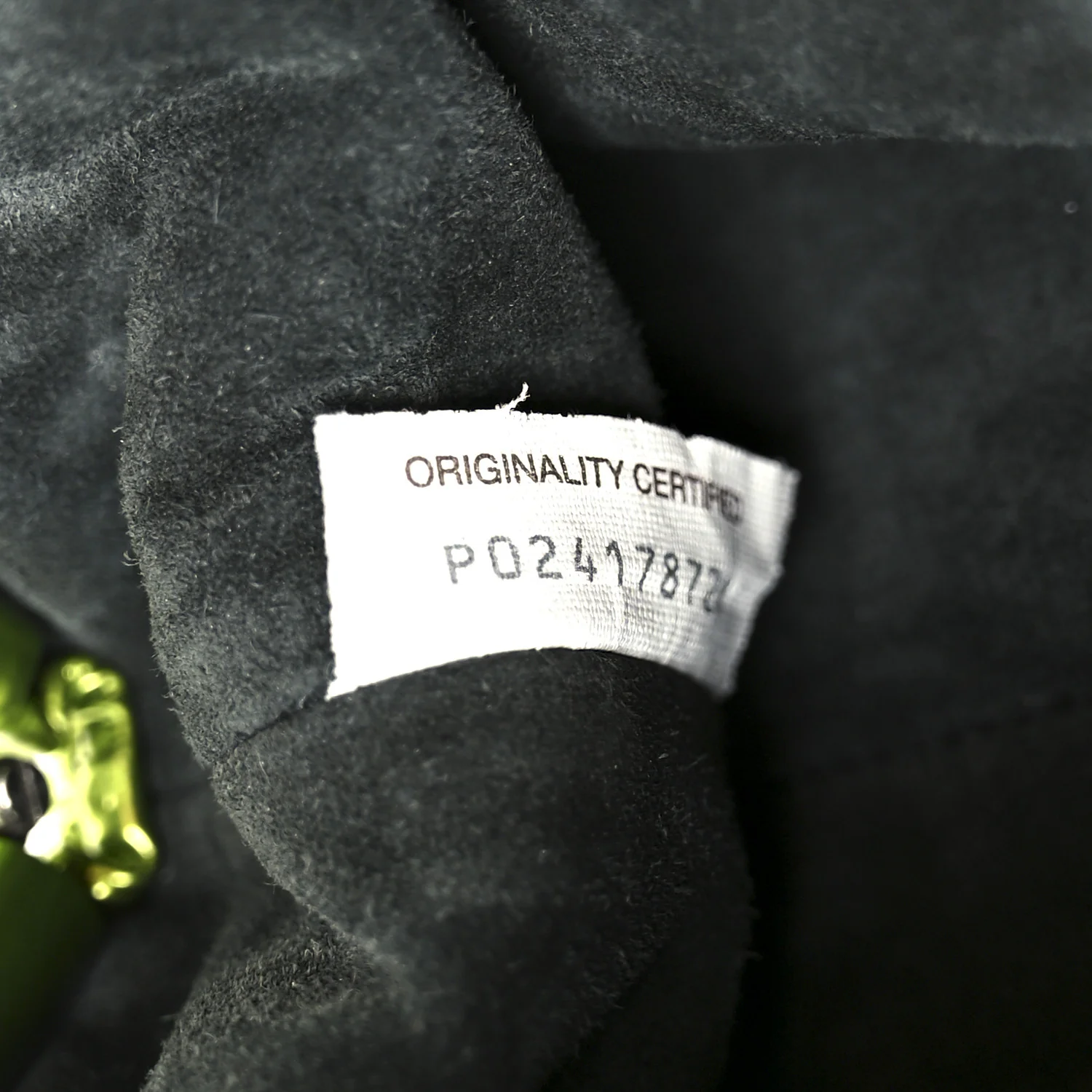 Metallic Crushed Calfskin The Mini Pouch Chlorophyll - Image 9