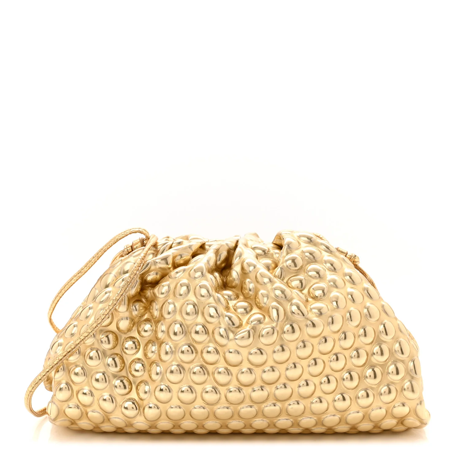Metallic Fabric Bubble Wrap The Mini Pouch Gold