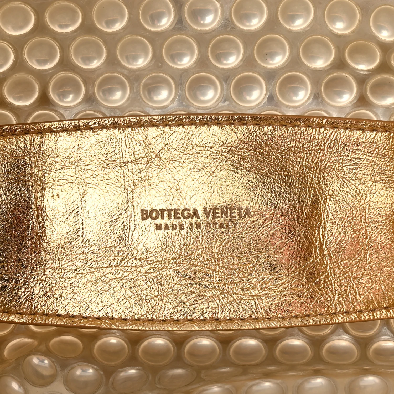 Metallic Fabric Bubble Wrap The Mini Pouch Gold - Image 5