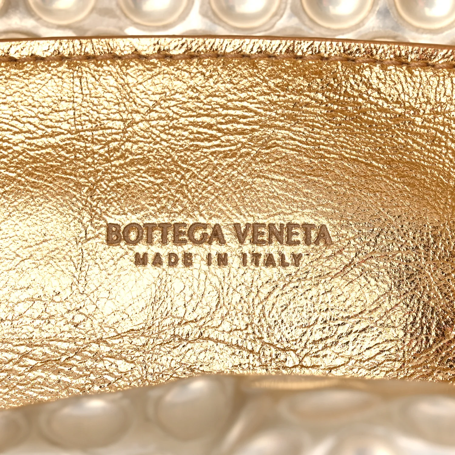 Metallic Fabric Bubble Wrap The Mini Pouch Gold - Image 6