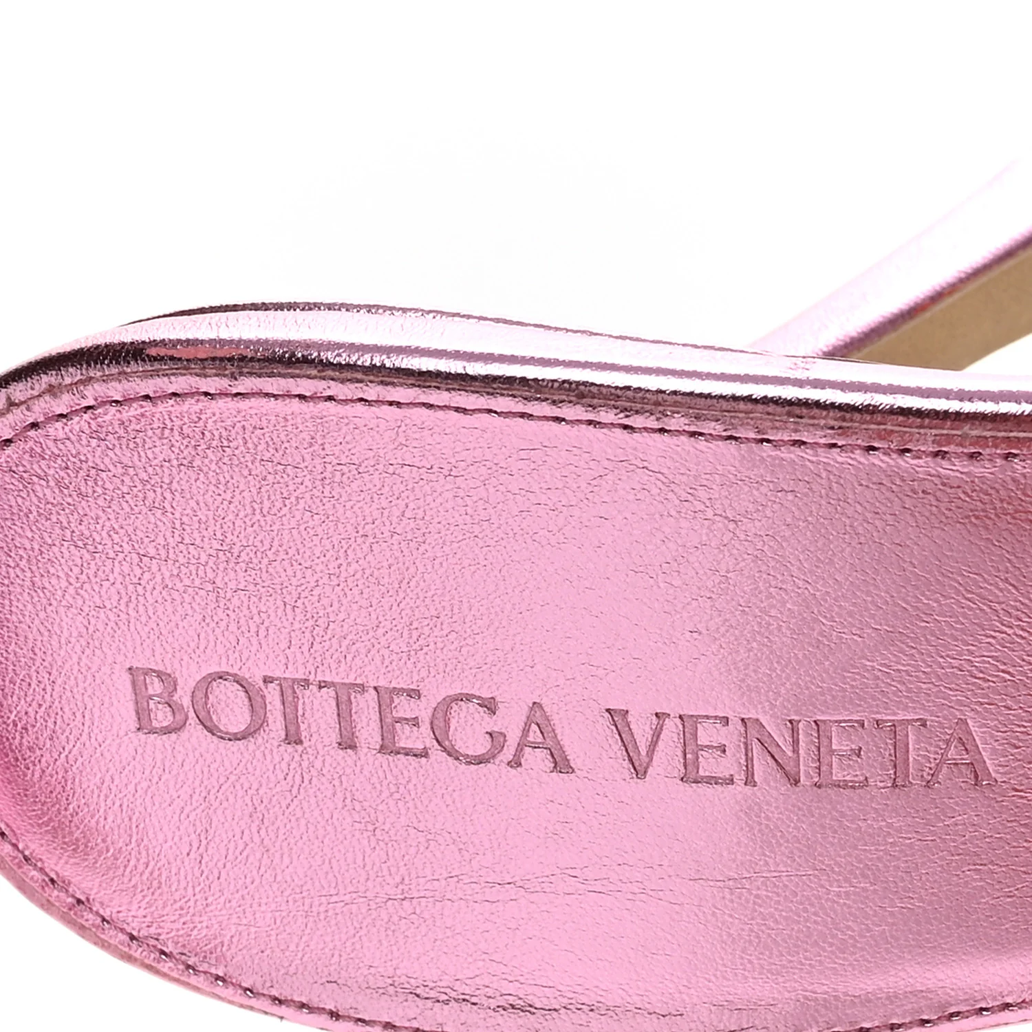 Metallic Nappa Maxi Intrecciato Lido 90mm Mule Sandals 39 Azalea - Image 8