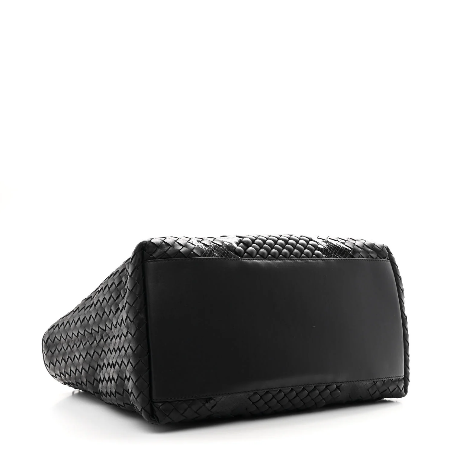 Nappa Ayers Intrecciato Medium Seamless Tote Black - Image 4