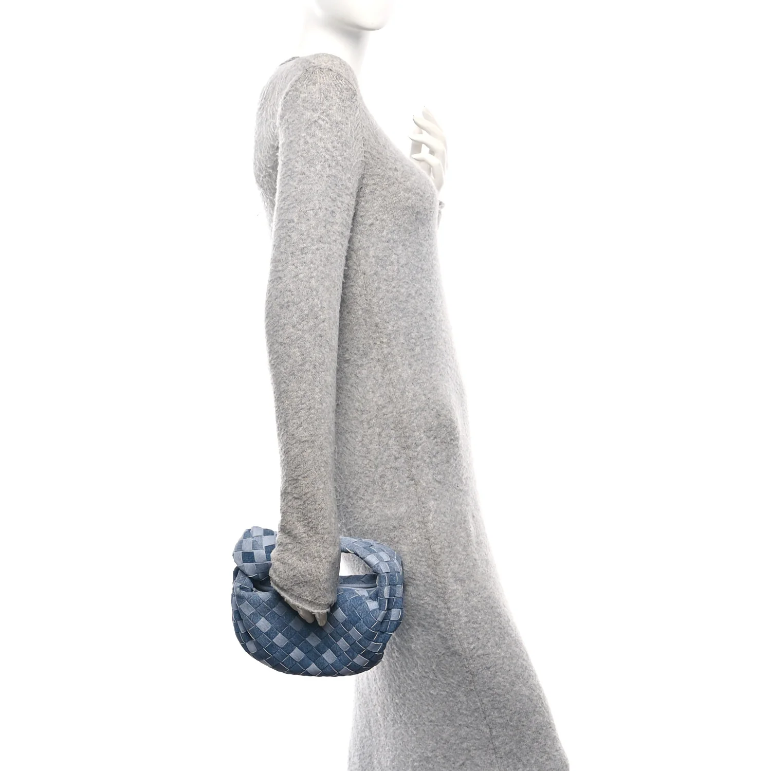 Nappa Denim Effect Intrecciato Mini Jodie Denim - Image 2