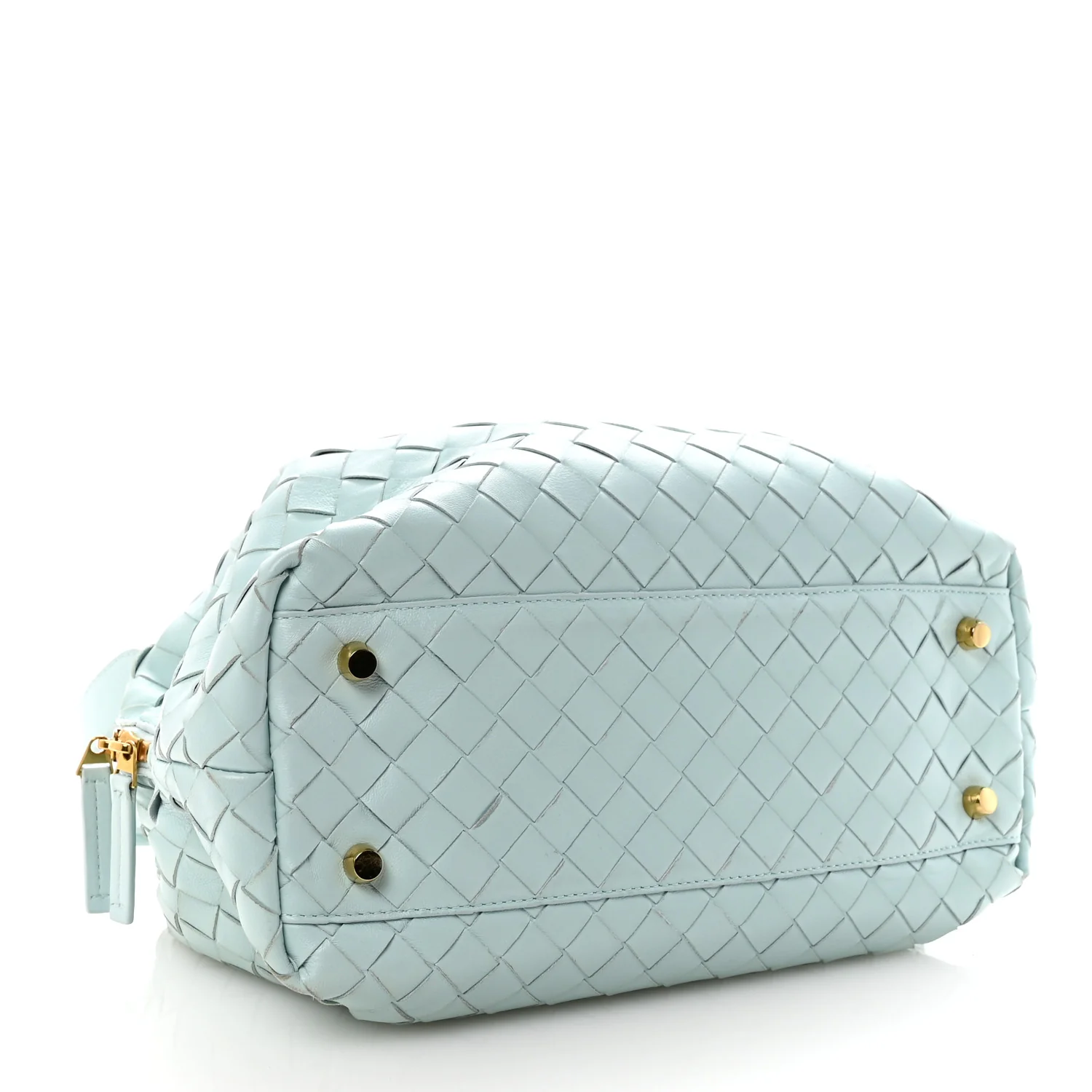 Nappa Intrecciato Bauletto Teal Washed - Image 4
