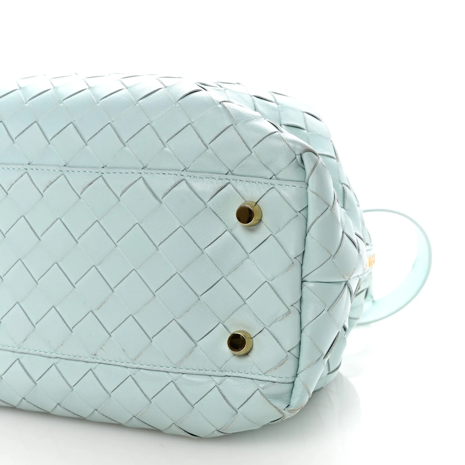 Nappa Intrecciato Bauletto Teal Washed - Image 9