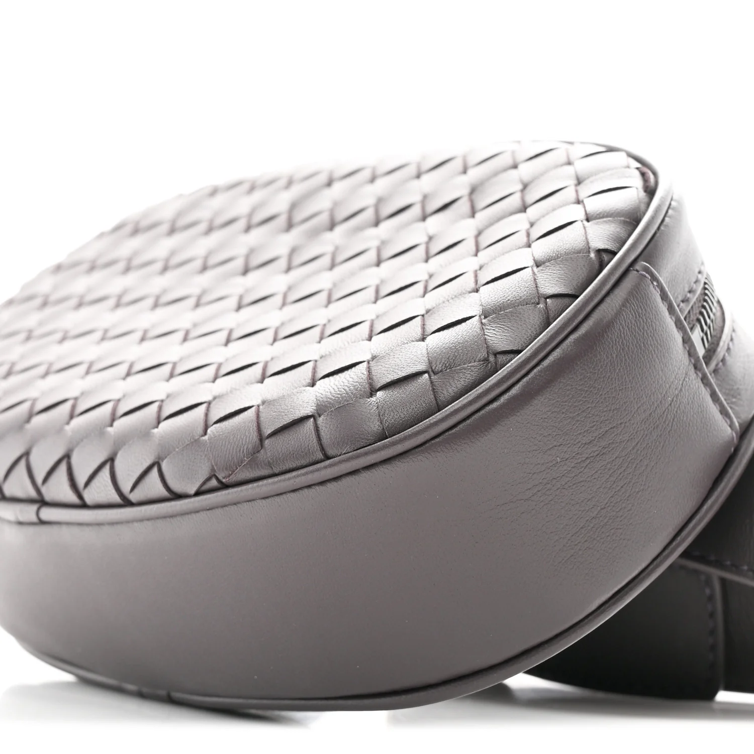 Nappa Intrecciato Belt Bag Aubergine - Image 10