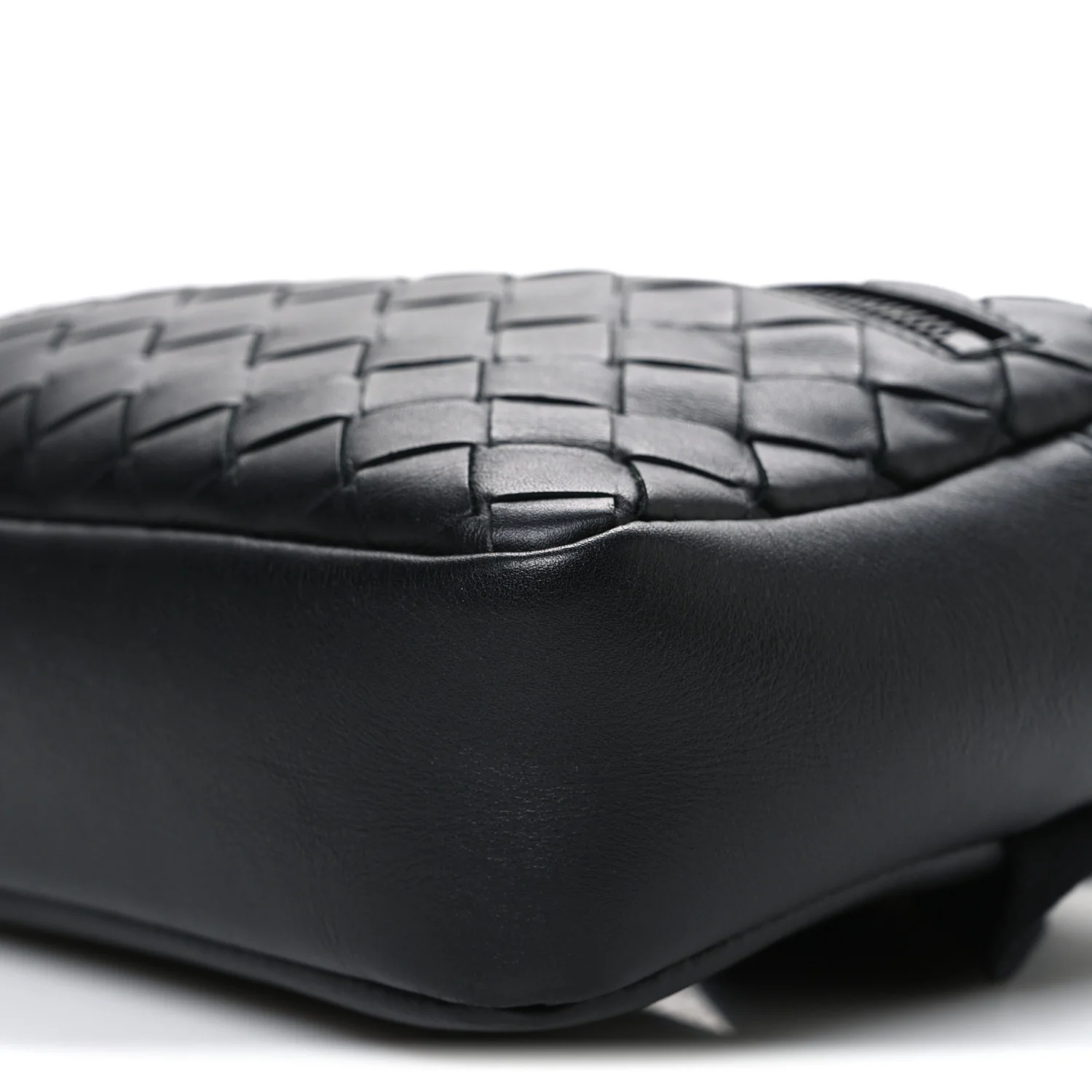 Nappa Intrecciato Belt Bag Black - Image 11