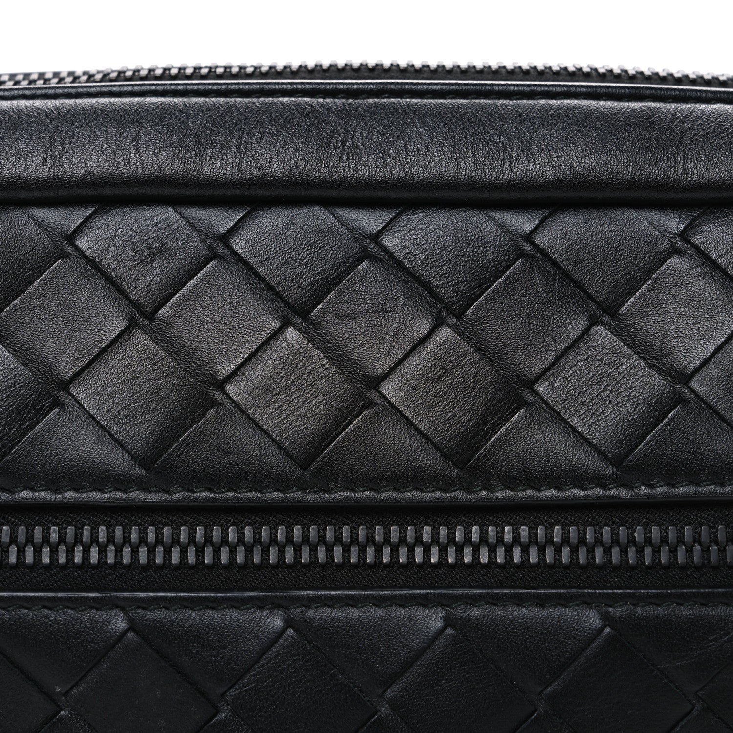 Nappa Intrecciato Belt Bag Black - Image 9
