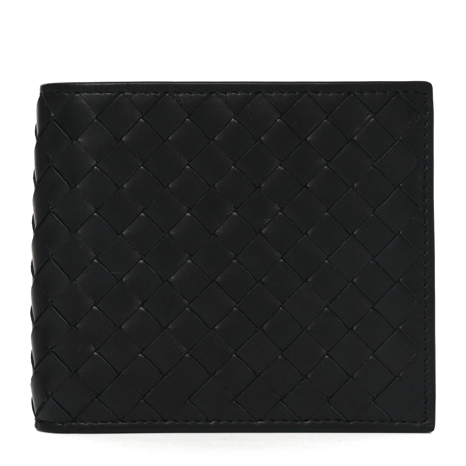 Nappa Intrecciato Bi-Fold Wallet Black