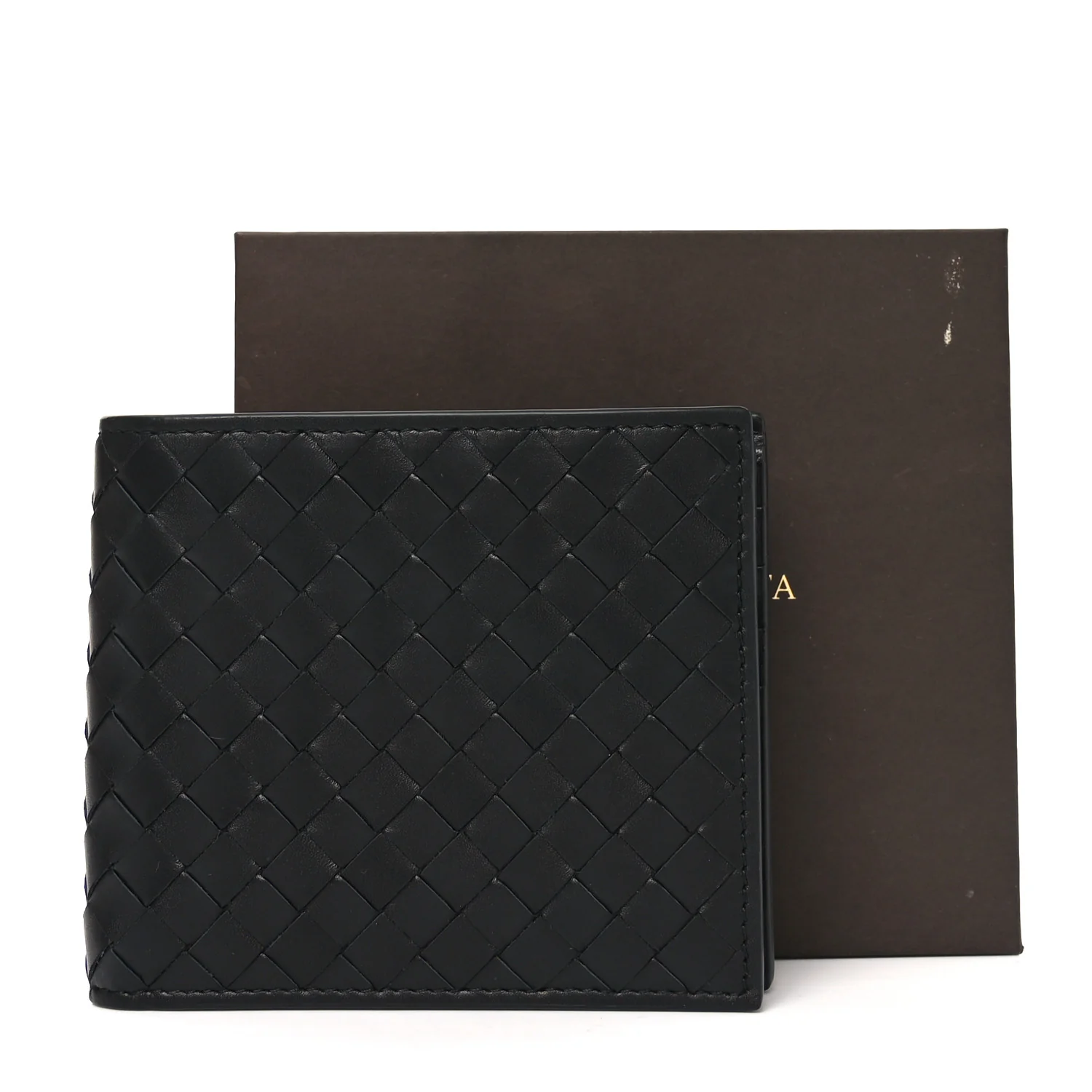 Nappa Intrecciato Bi-Fold Wallet Black - Image 9