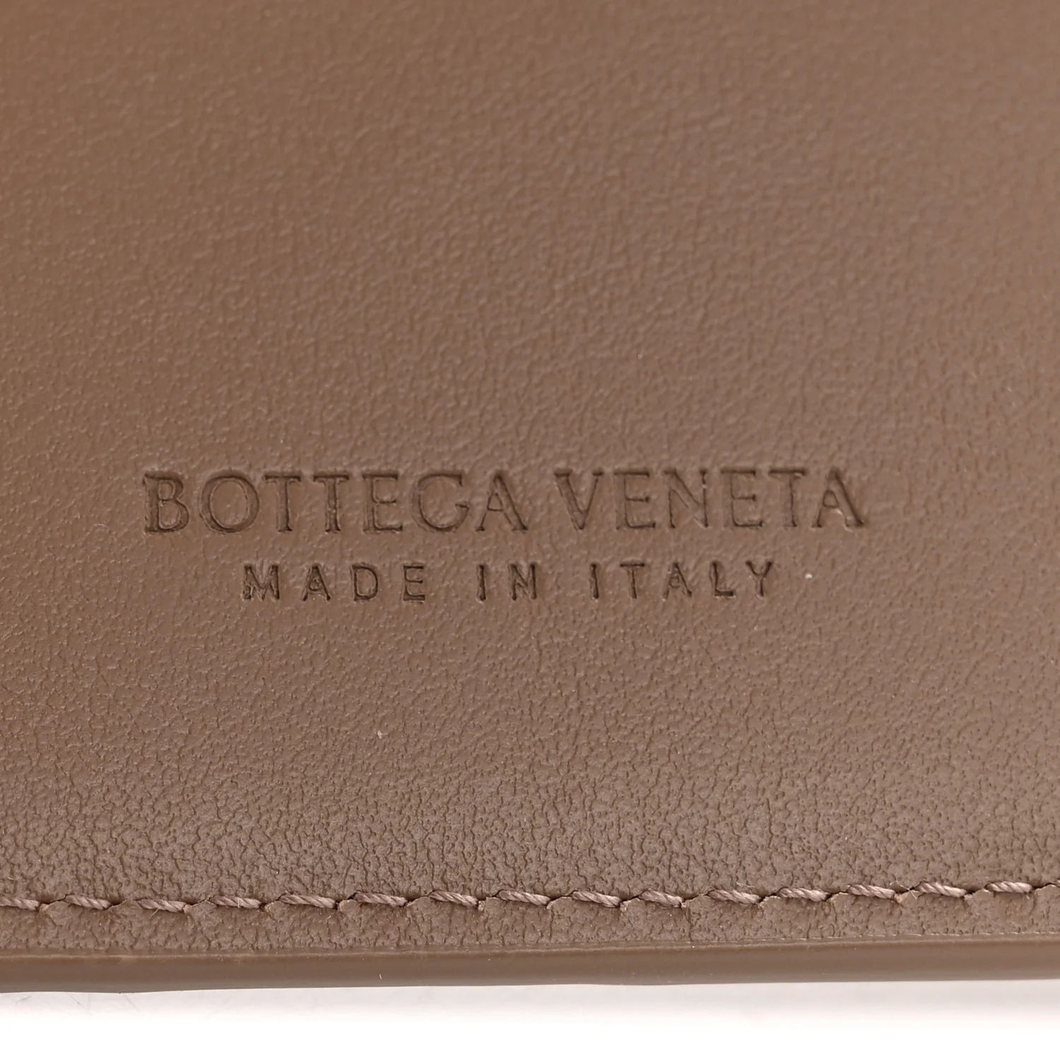 Nappa Intrecciato Bifold Zip Wallet Taupe Grey - Image 6
