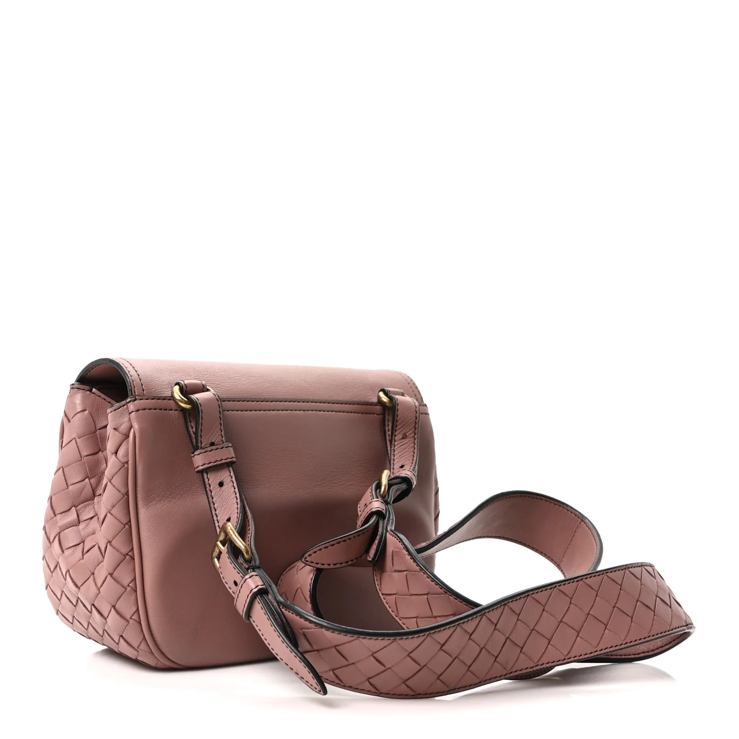 Nappa Intrecciato BV Luna Shoulder Bag Deco Rose - Image 3