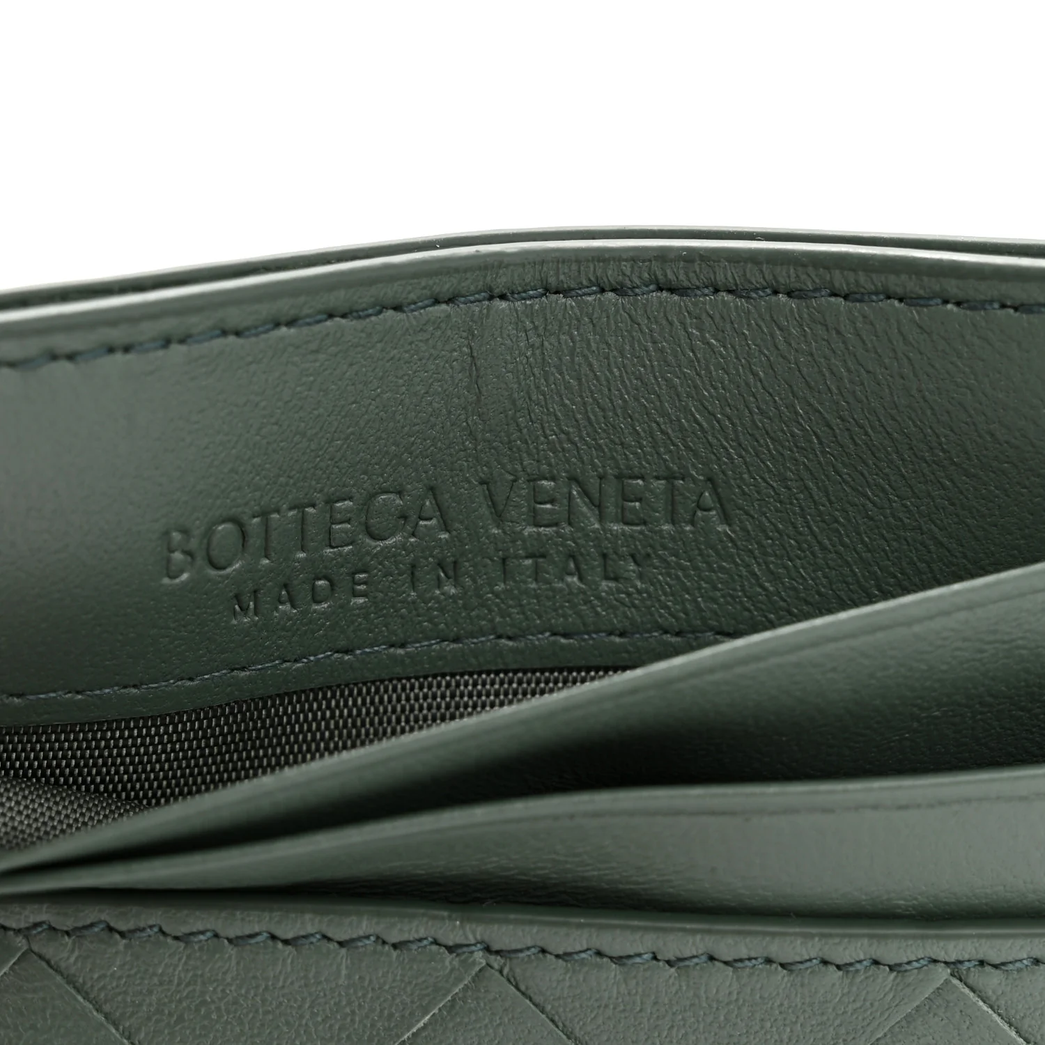 Nappa Intrecciato Card Holder Aloe - Image 6