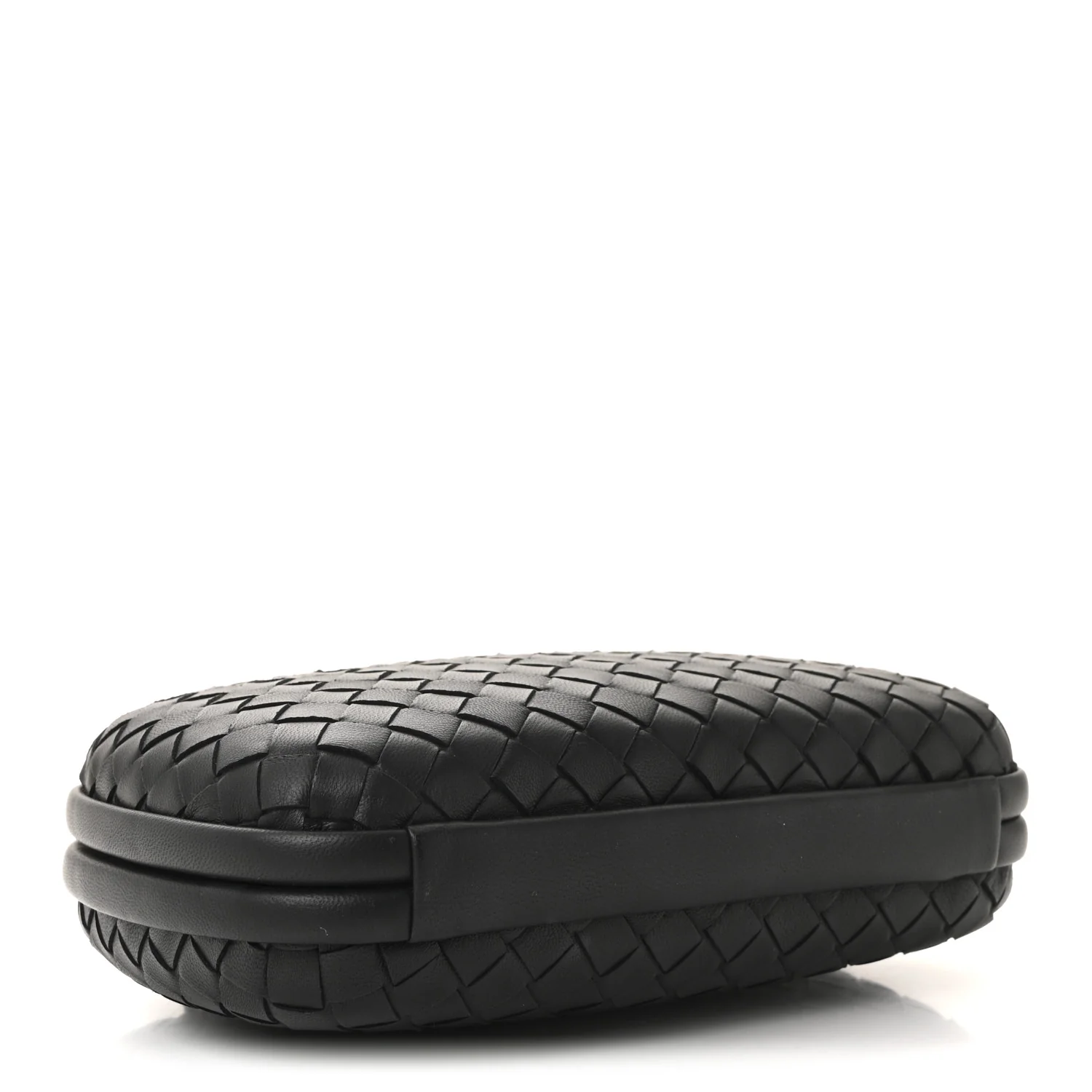 Nappa Intrecciato Chain Knot Clutch Black - Image 4