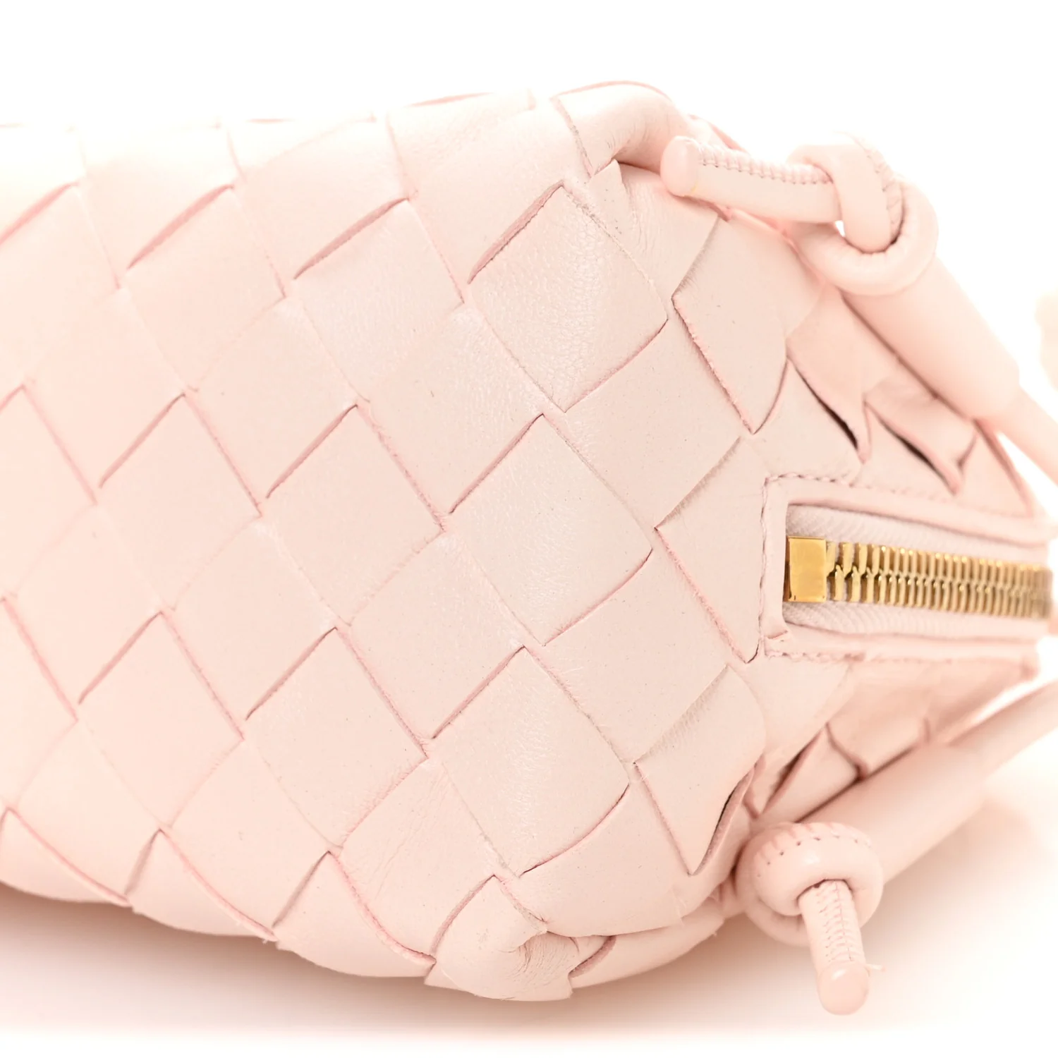 Nappa Intrecciato Concert Pouch Seashell - Image 10