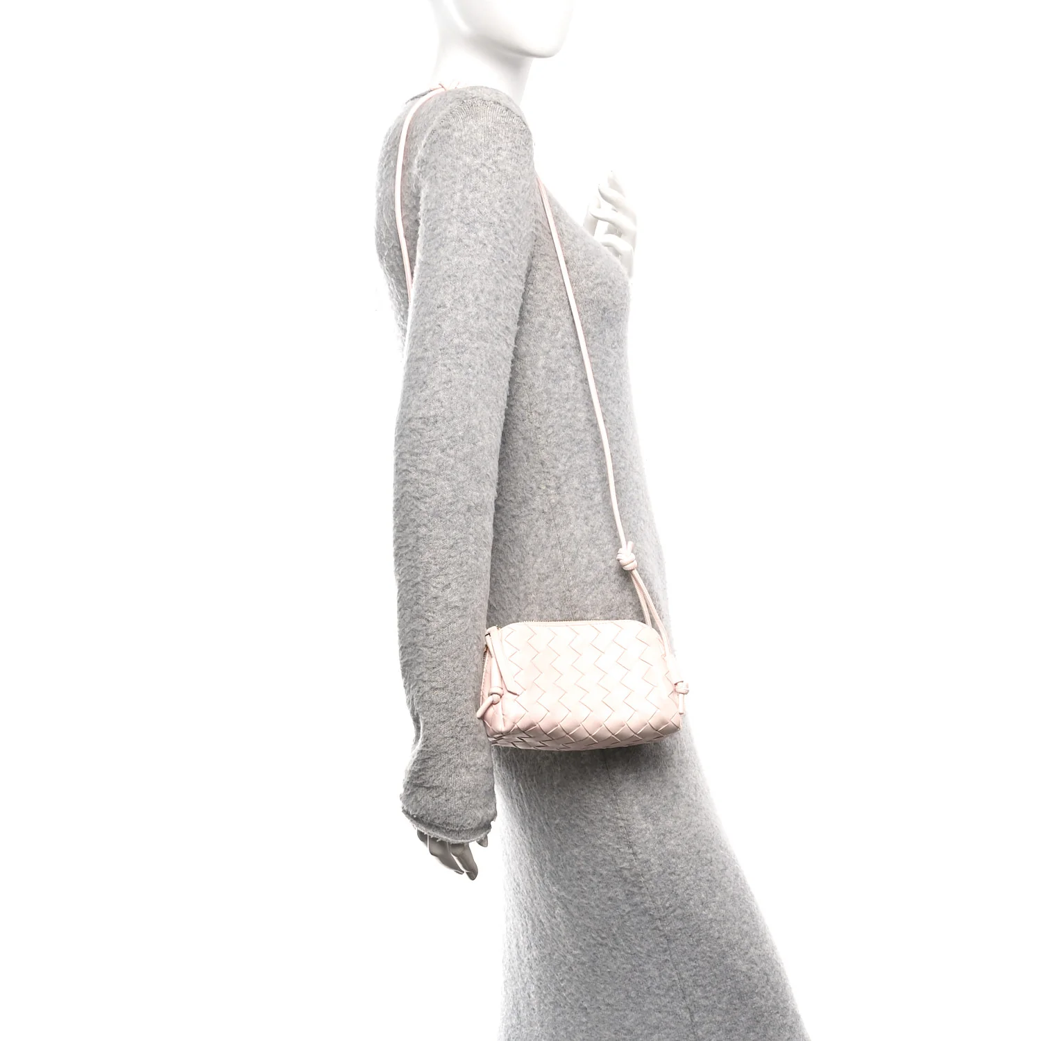 Nappa Intrecciato Concert Pouch Seashell - Image 2