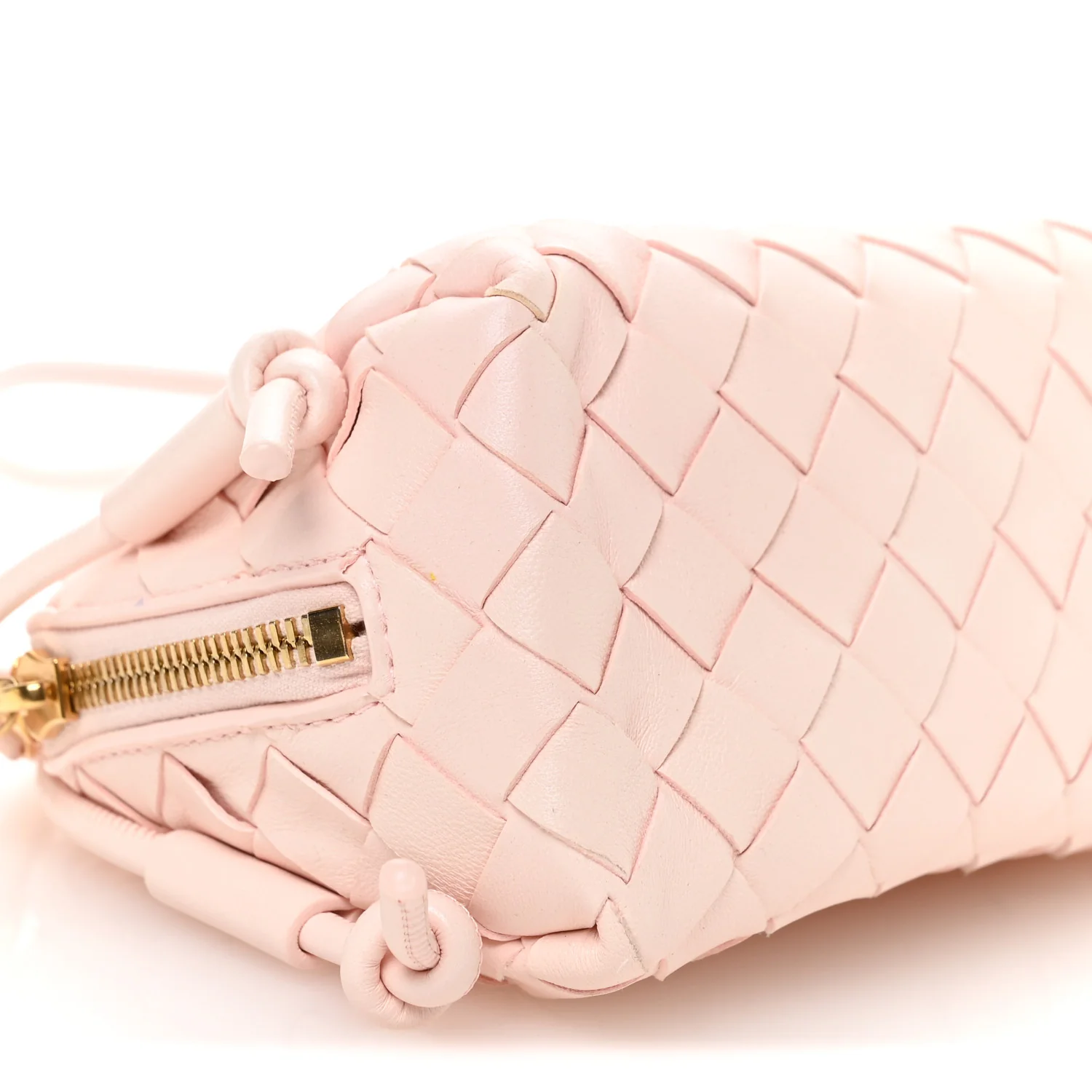 Nappa Intrecciato Concert Pouch Seashell - Image 9