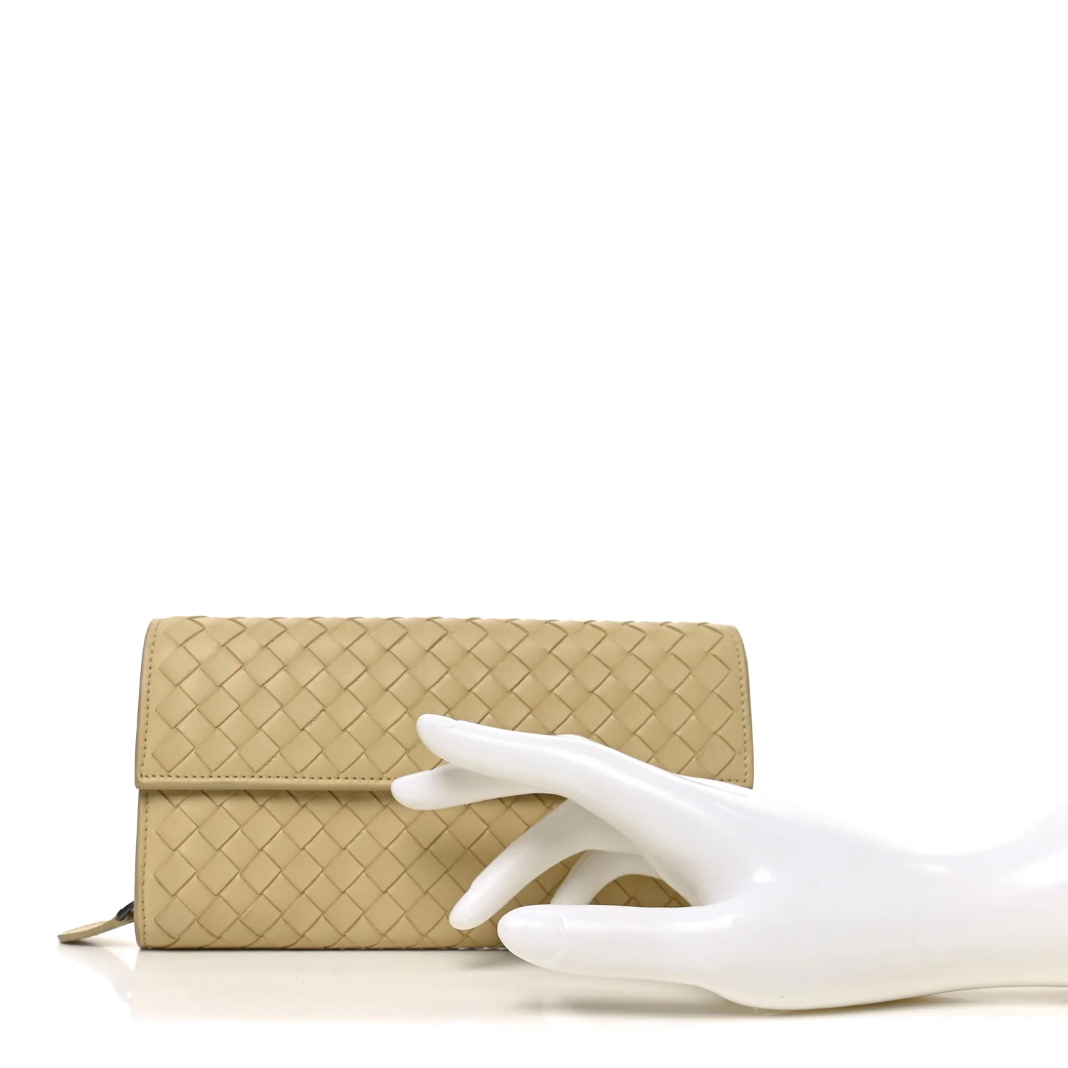 Nappa Intrecciato Continental Flap Wallet New Sand - Image 2