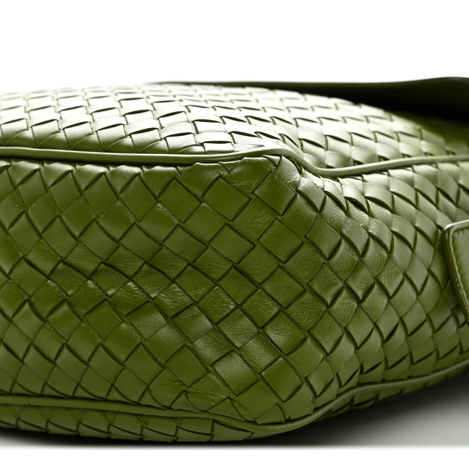 Nappa Intrecciato Crossbody Messenger Green - Image 10