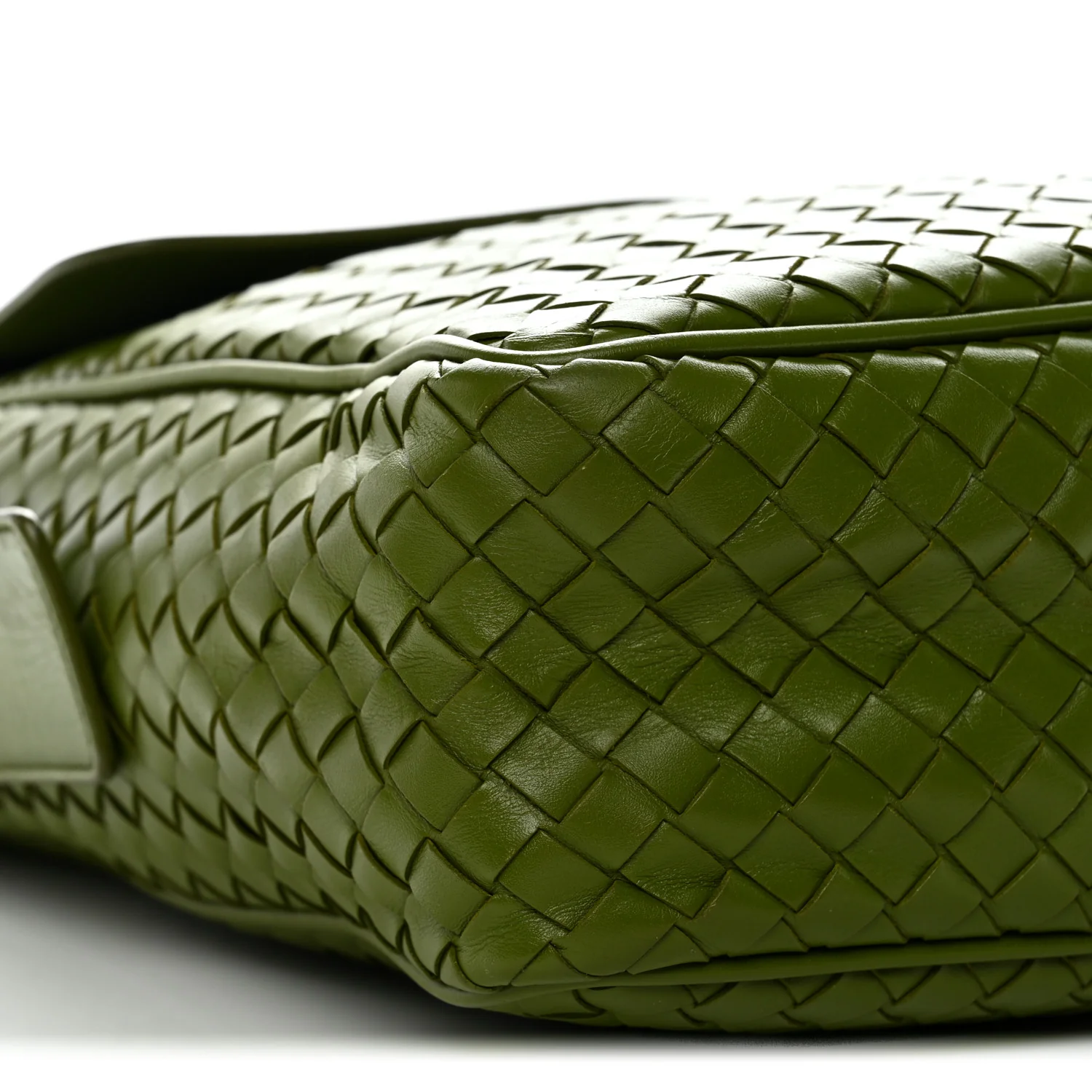 Nappa Intrecciato Crossbody Messenger Green - Image 9