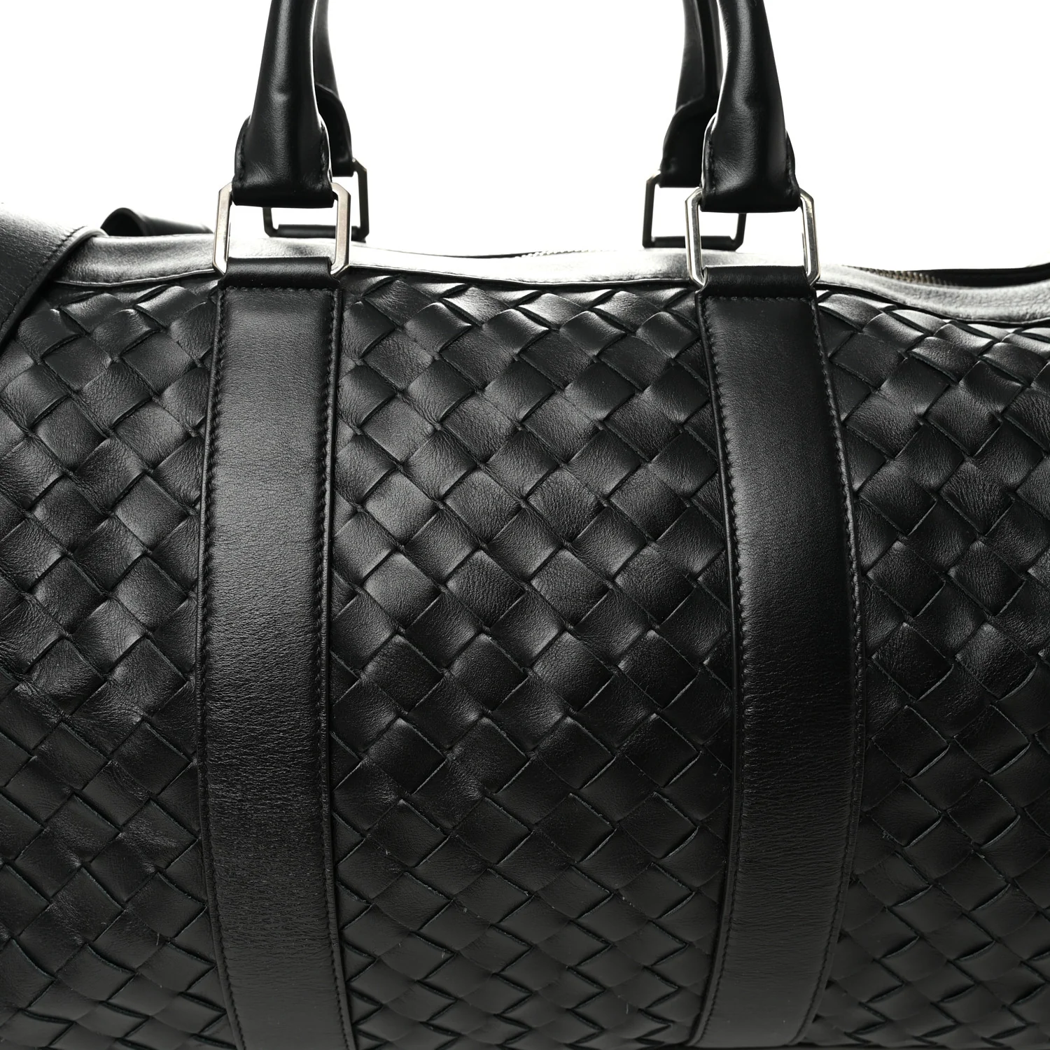 Nappa Intrecciato Duffle Bag Black - Image 7