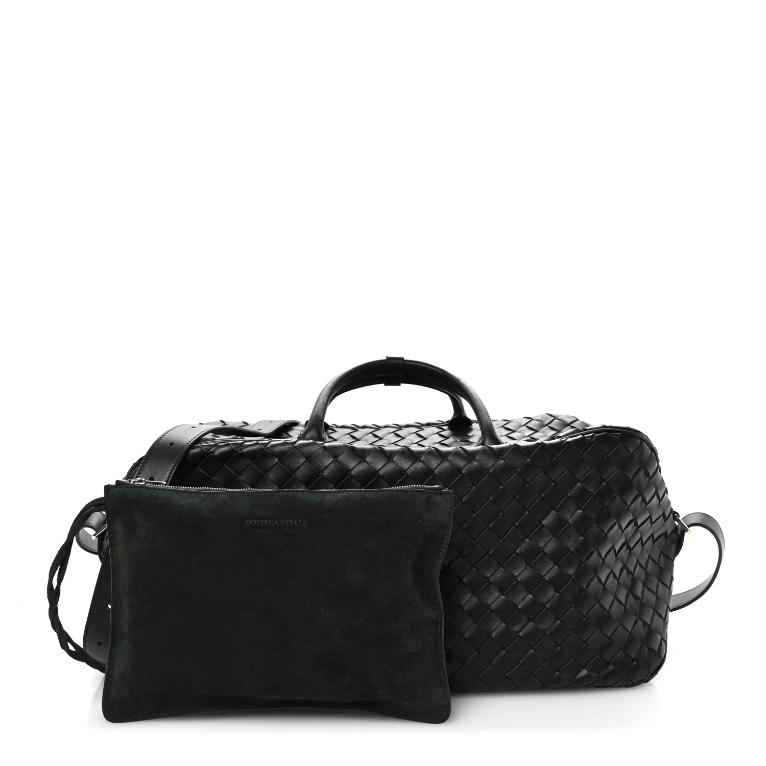 Nappa Intrecciato Duffle Bag Dark Green - Image 2