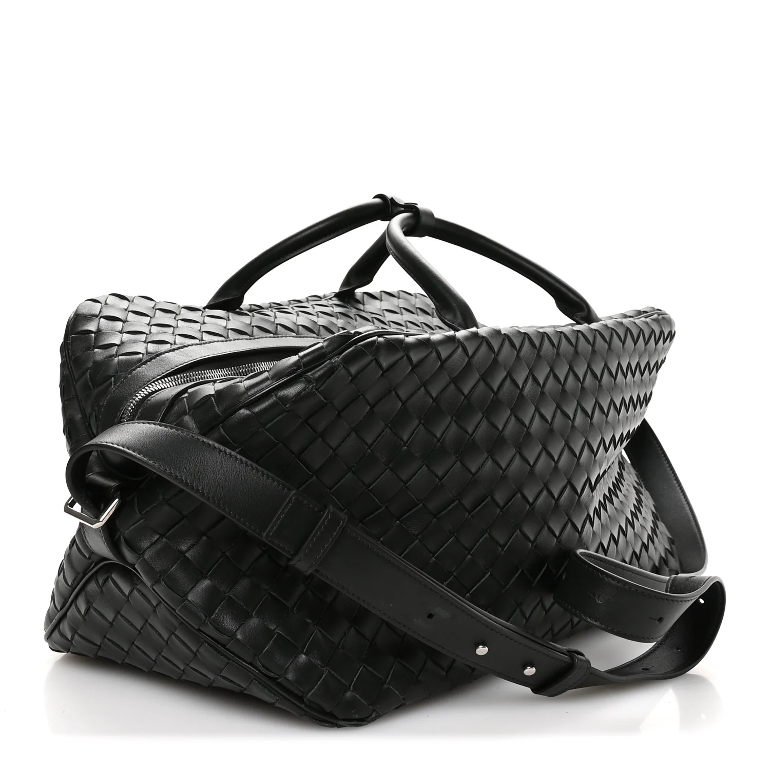 Nappa Intrecciato Duffle Bag Dark Green - Image 3