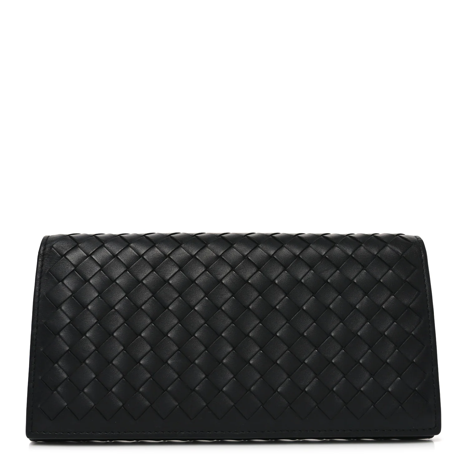 Nappa Intrecciato Flap Wallet Black