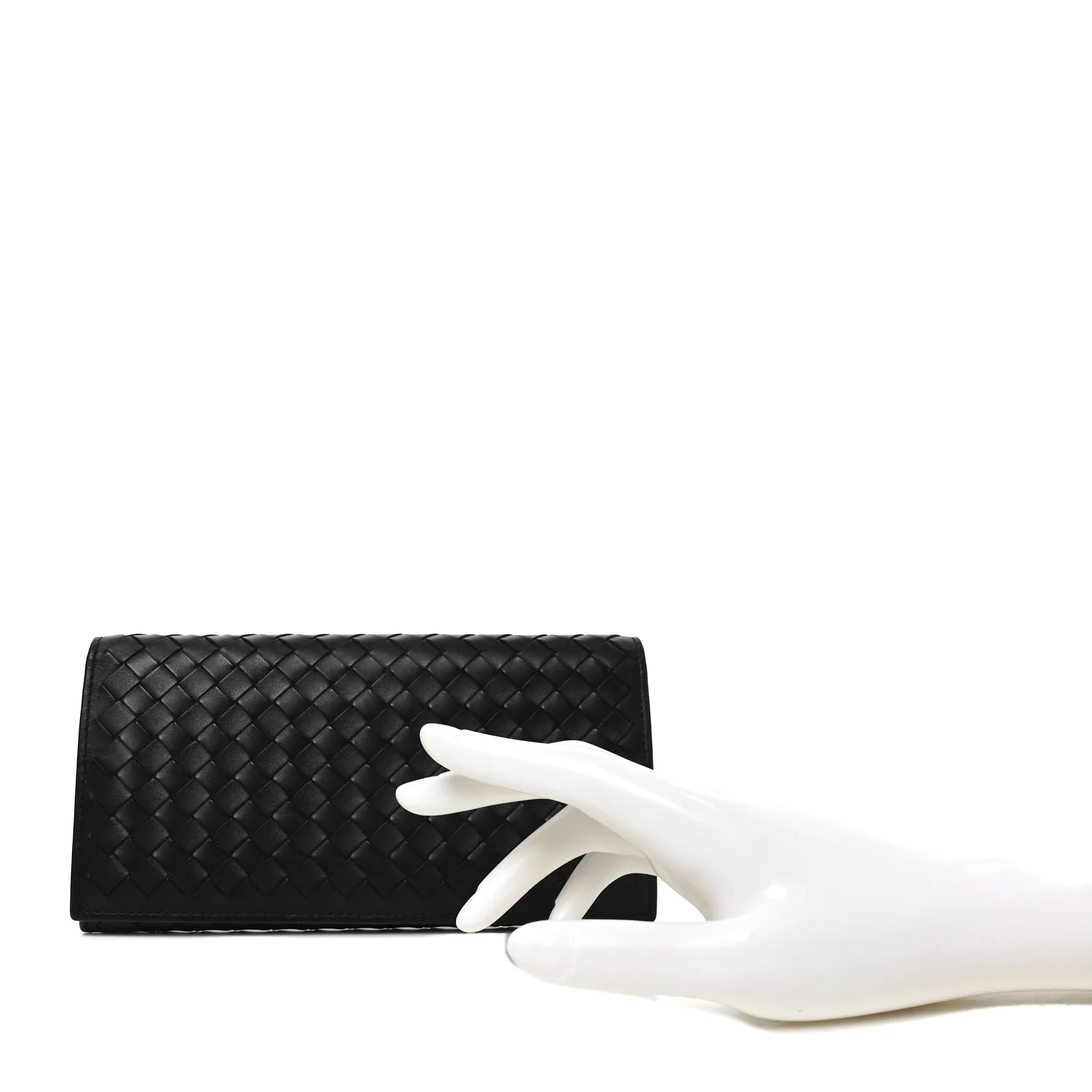 Nappa Intrecciato Flap Wallet Black - Image 2