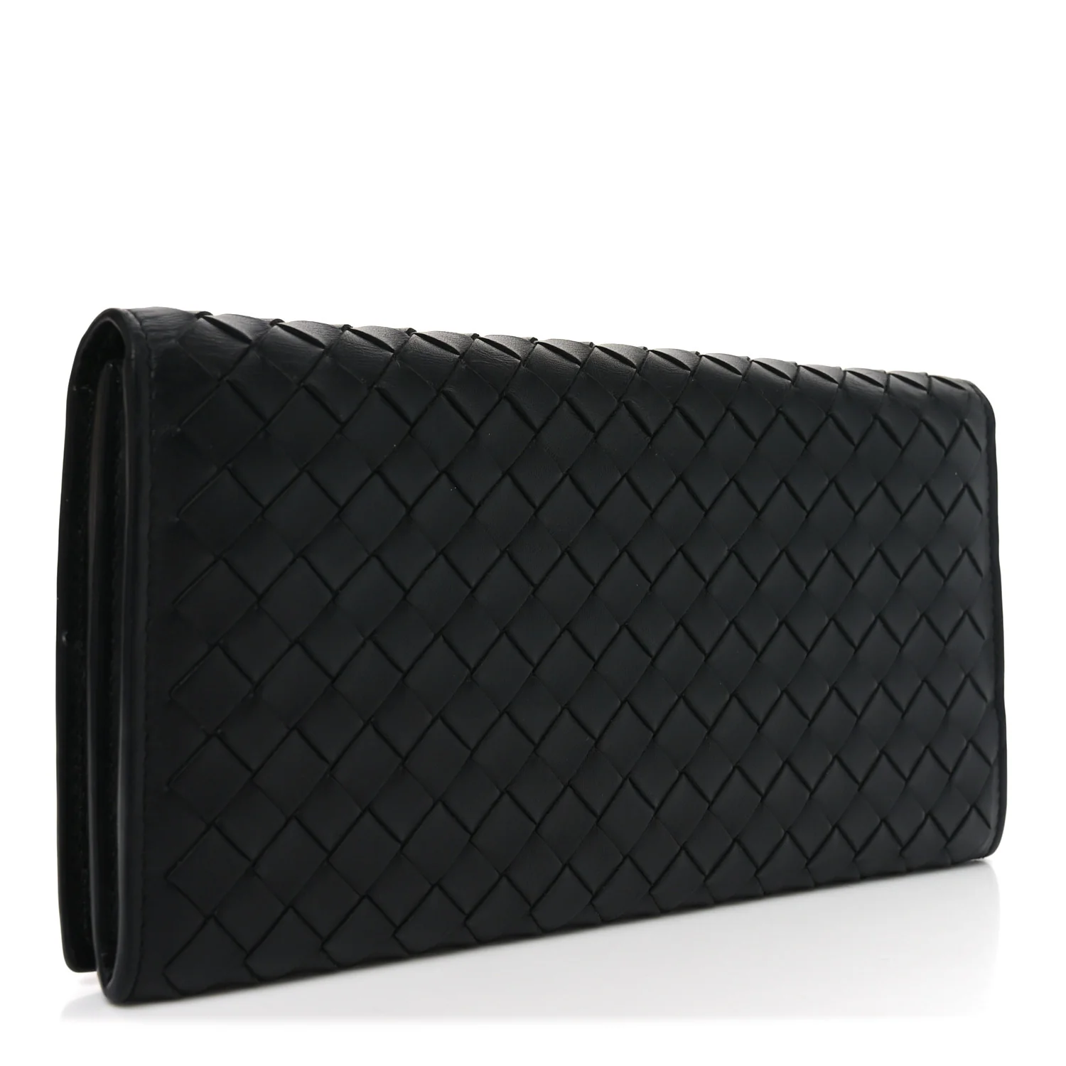 Nappa Intrecciato Flap Wallet Black - Image 3