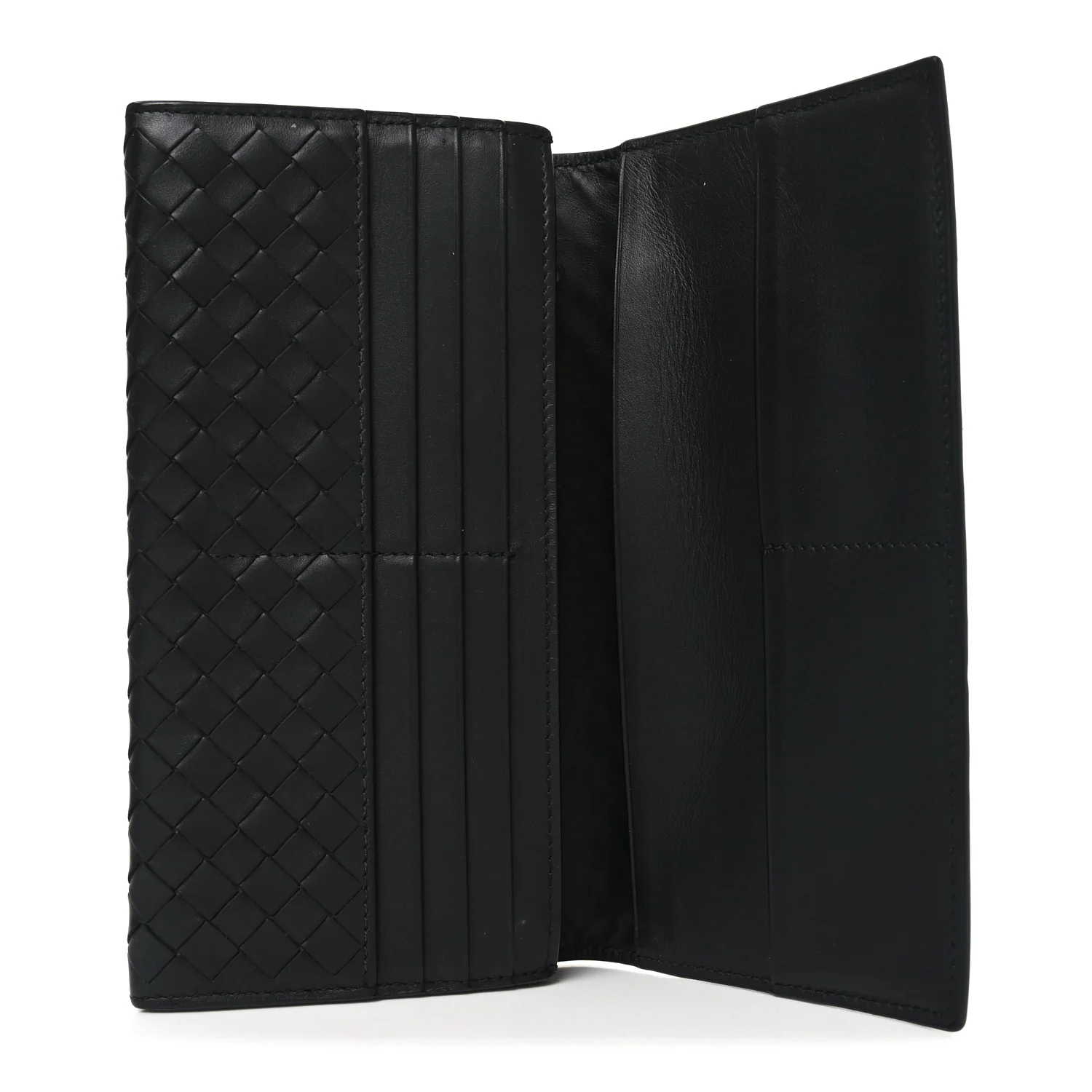 Nappa Intrecciato Flap Wallet Black - Image 5