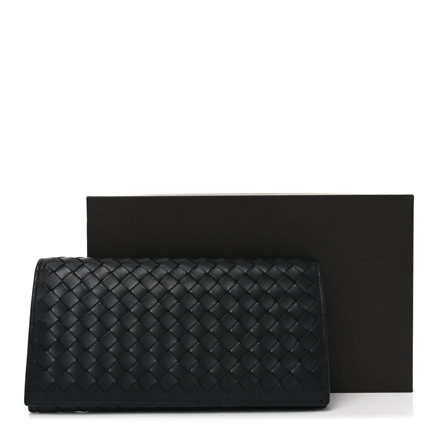 Nappa Intrecciato Flap Wallet Black - Image 9