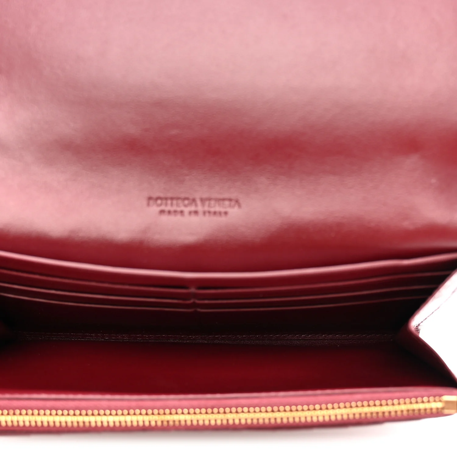 Nappa Intrecciato Flap Wallet Bordeaux - Image 5