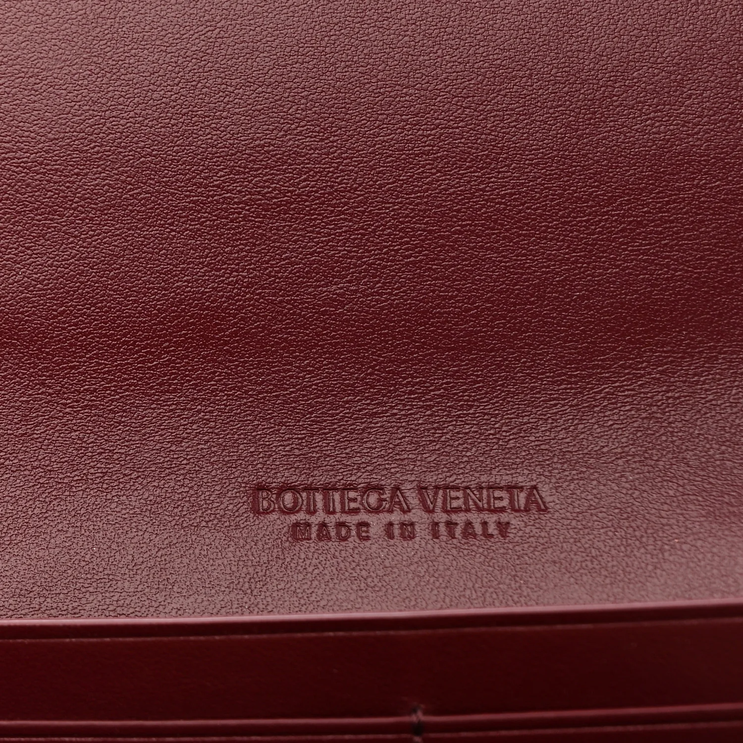 Nappa Intrecciato Flap Wallet Bordeaux - Image 9