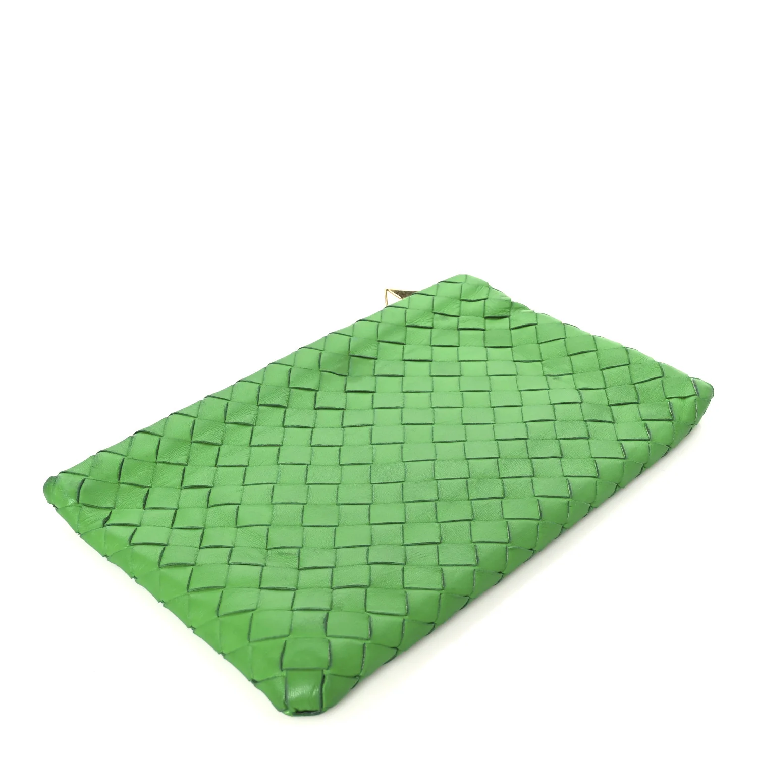 Nappa Intrecciato Flat Zip Pouch Parakeet - Image 4