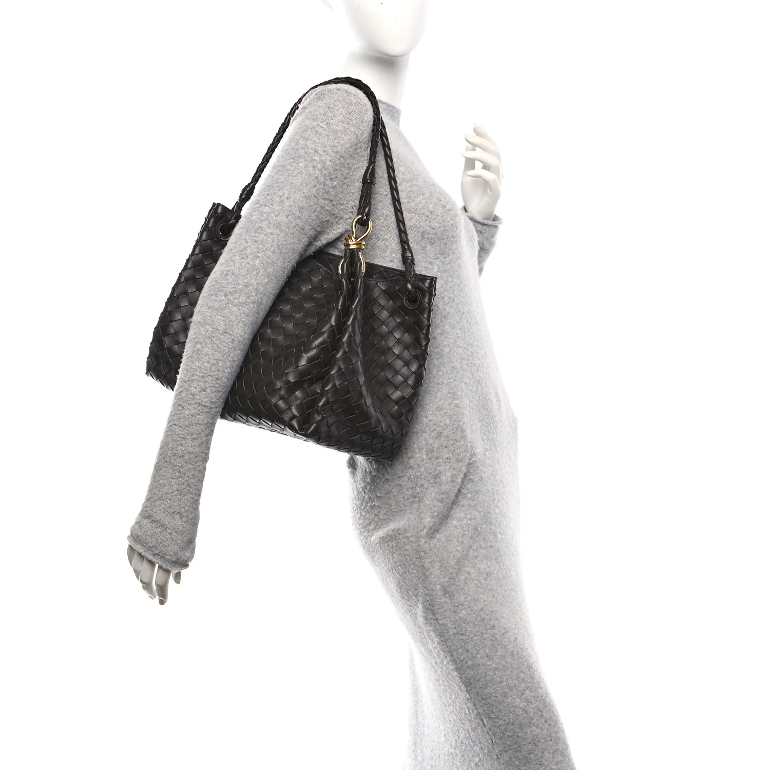 Nappa Intrecciato Large Andiamo Parachute Shoulder Bag Fondant - Image 2