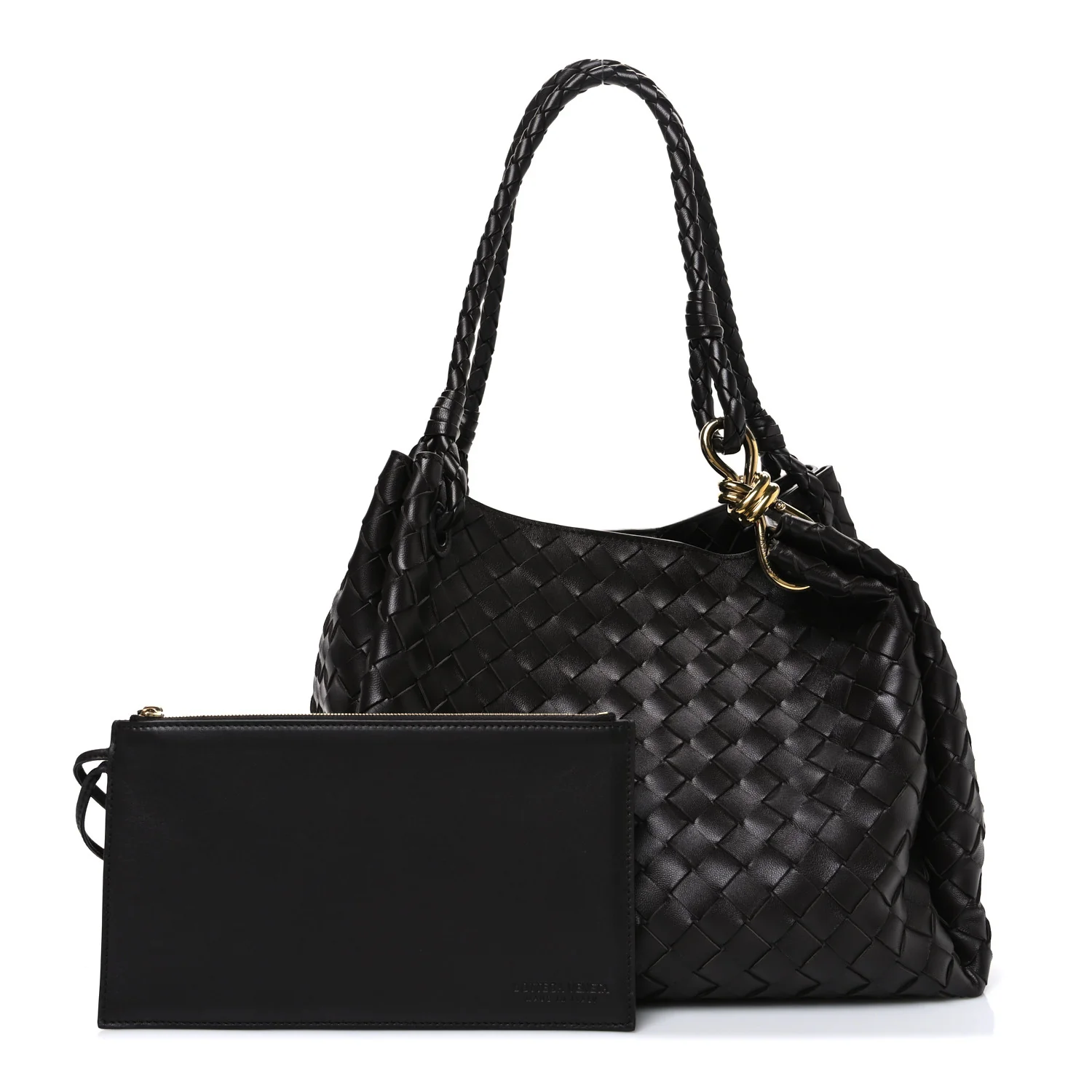 Nappa Intrecciato Large Andiamo Parachute Shoulder Bag Fondant - Image 3