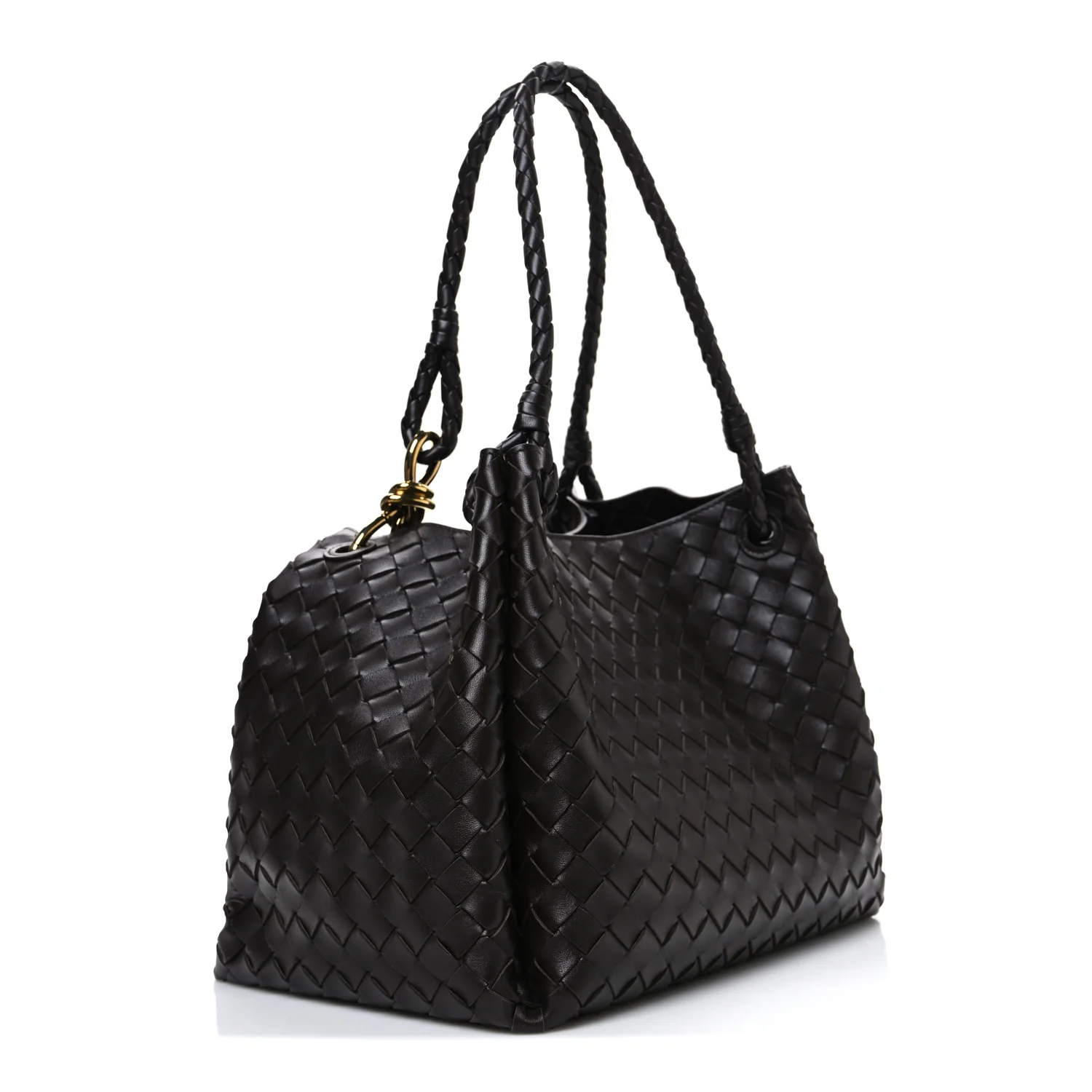 Nappa Intrecciato Large Andiamo Parachute Shoulder Bag Fondant - Image 4