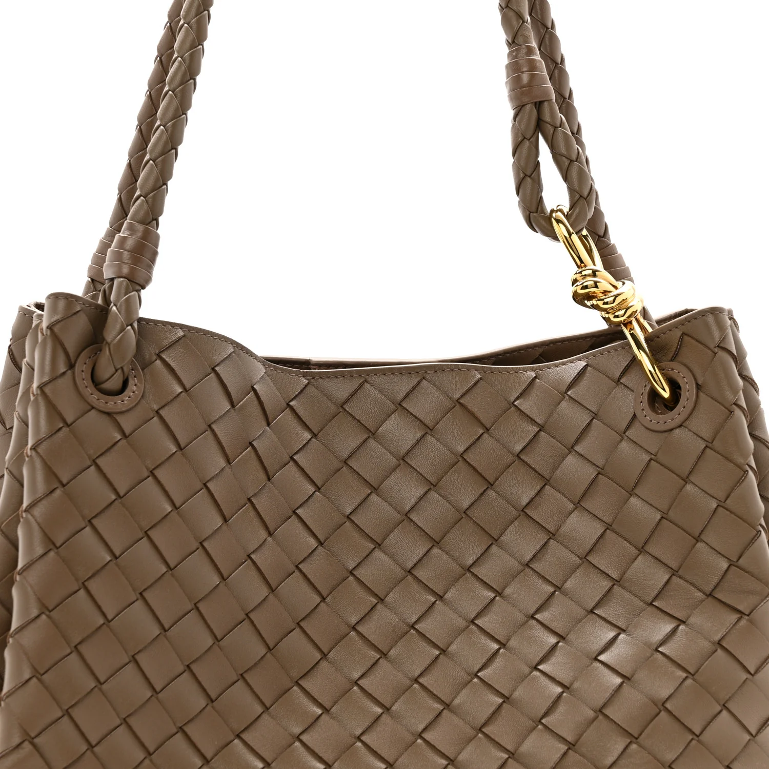 Nappa Intrecciato Large Andiamo Parachute Shoulder Bag Pinecone - Image 7
