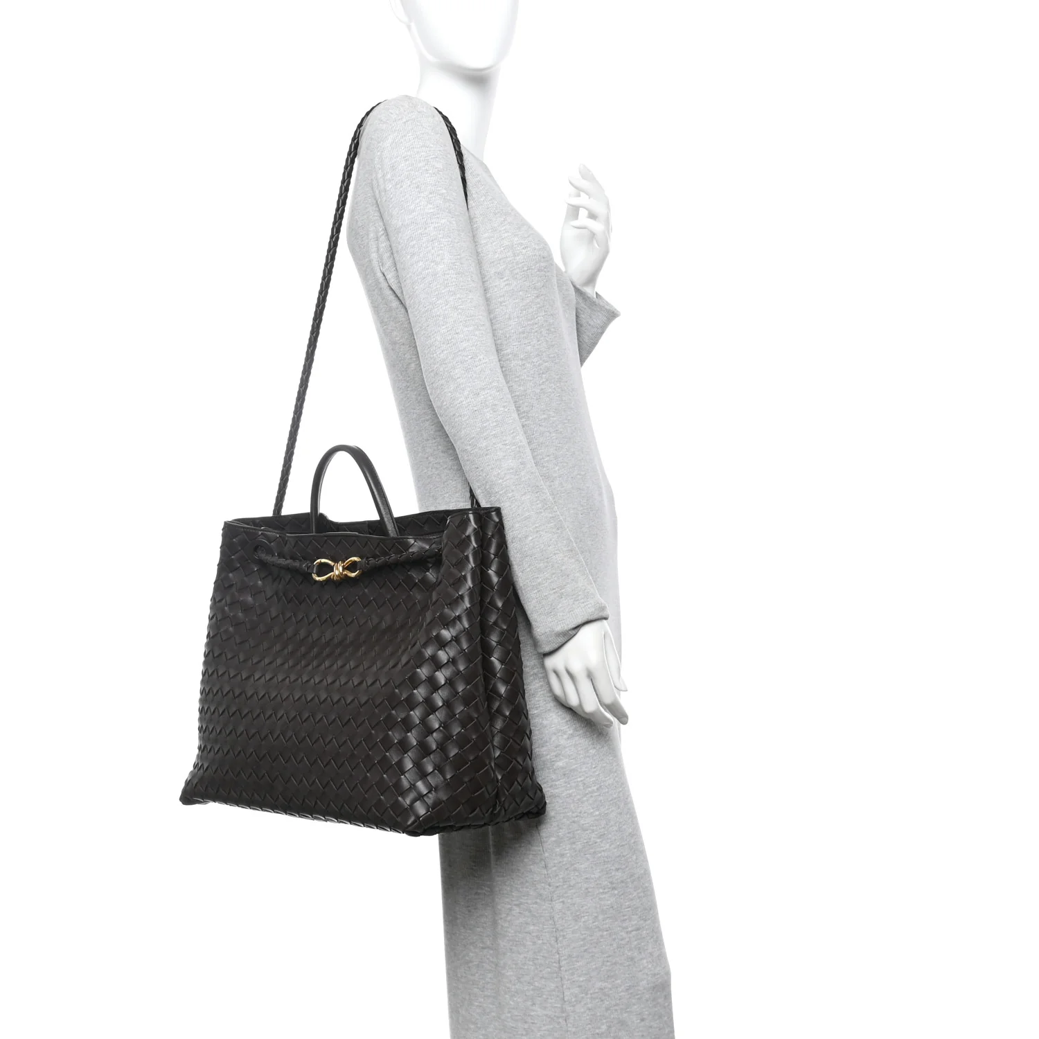 Nappa Intrecciato Large Andiamo Shoulder Bag Fondant - Image 2