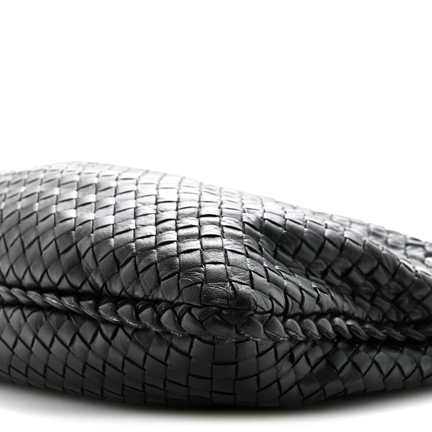 Nappa Intrecciato Large Veneta Hobo Black - Image 10