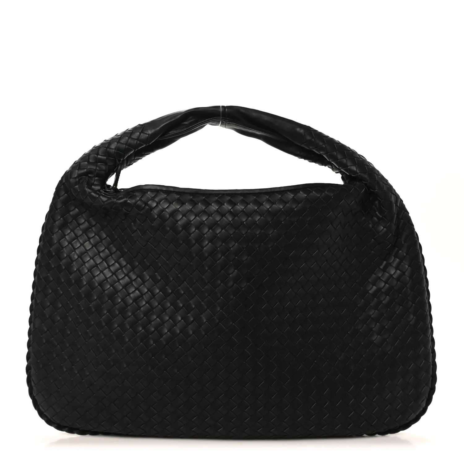 Nappa Intrecciato Large Veneta Hobo Black